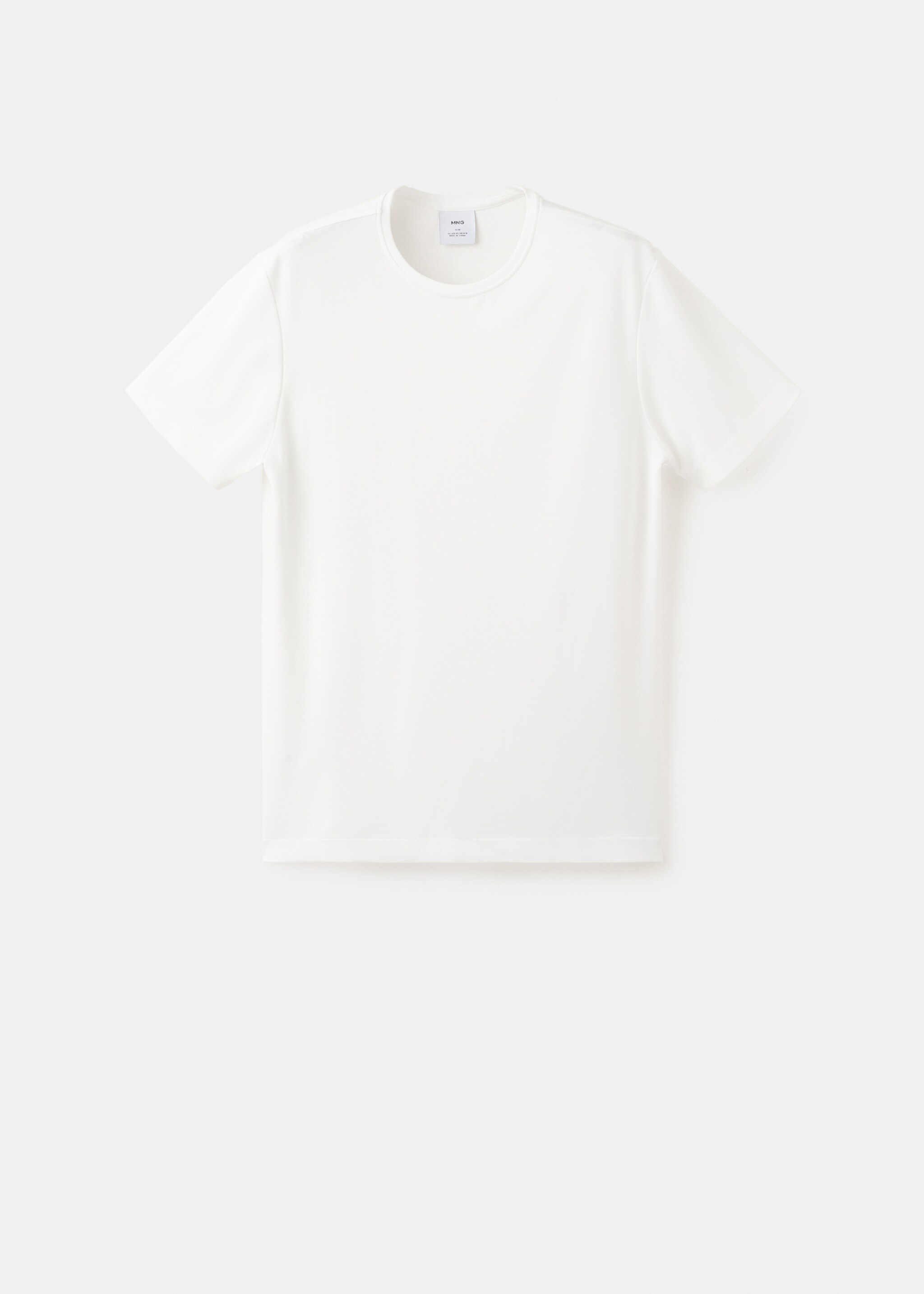 T-shirt slim-fit manches courtes - Article sans modèle, Blanc. Ref: 27037911-00.