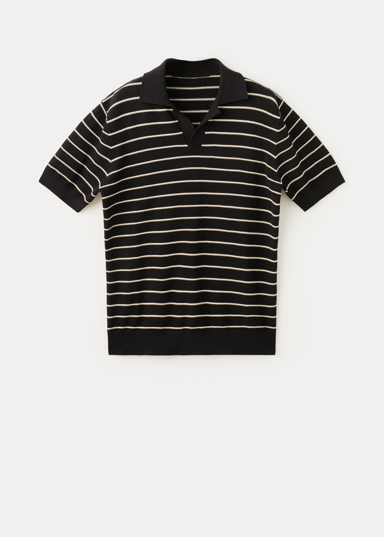 قميص بولو قطني منسوج مخطط - منتج دون نموذج