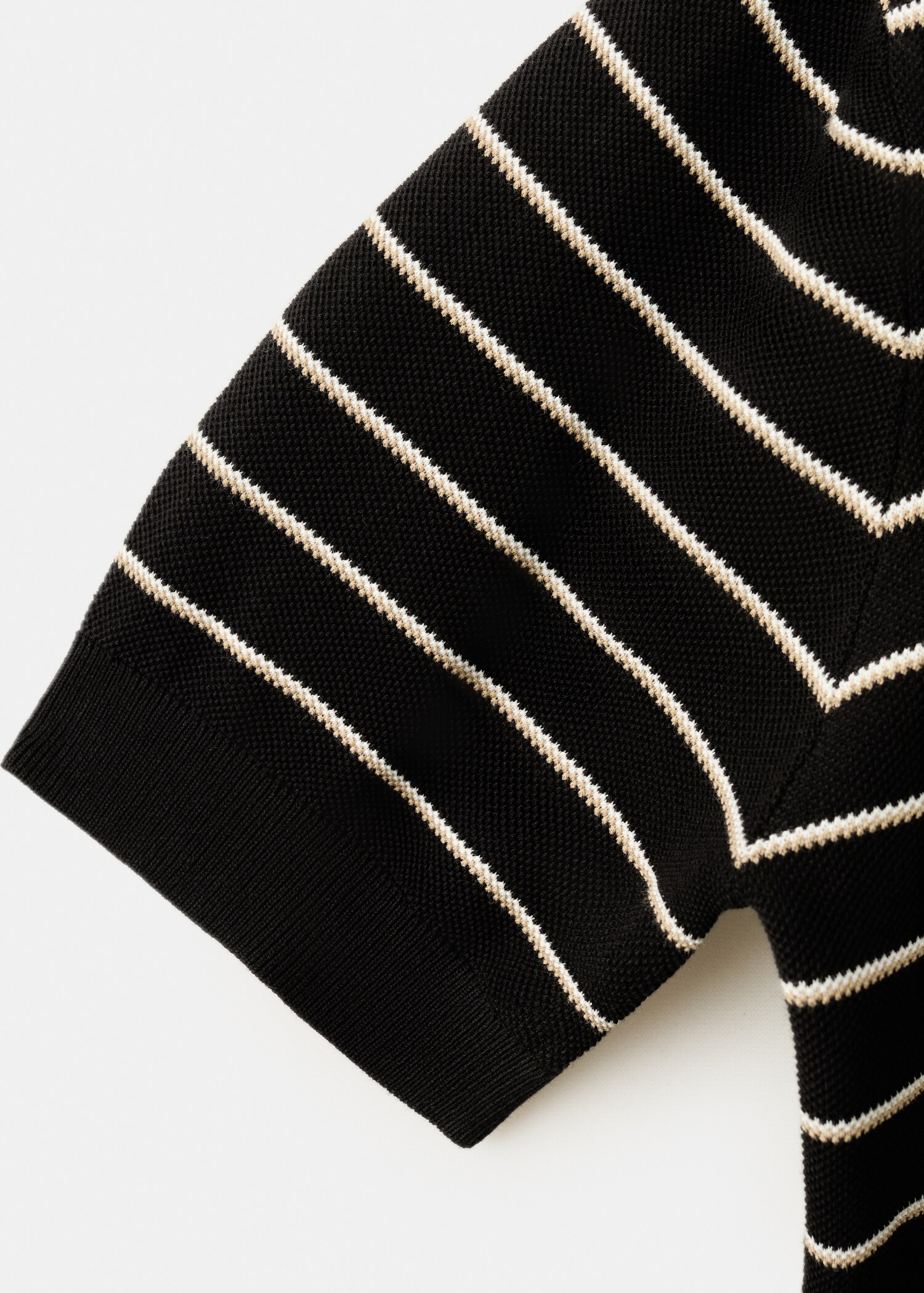 قميص بولو قطني منسوج مخطط - تفاصيل المنتج 0