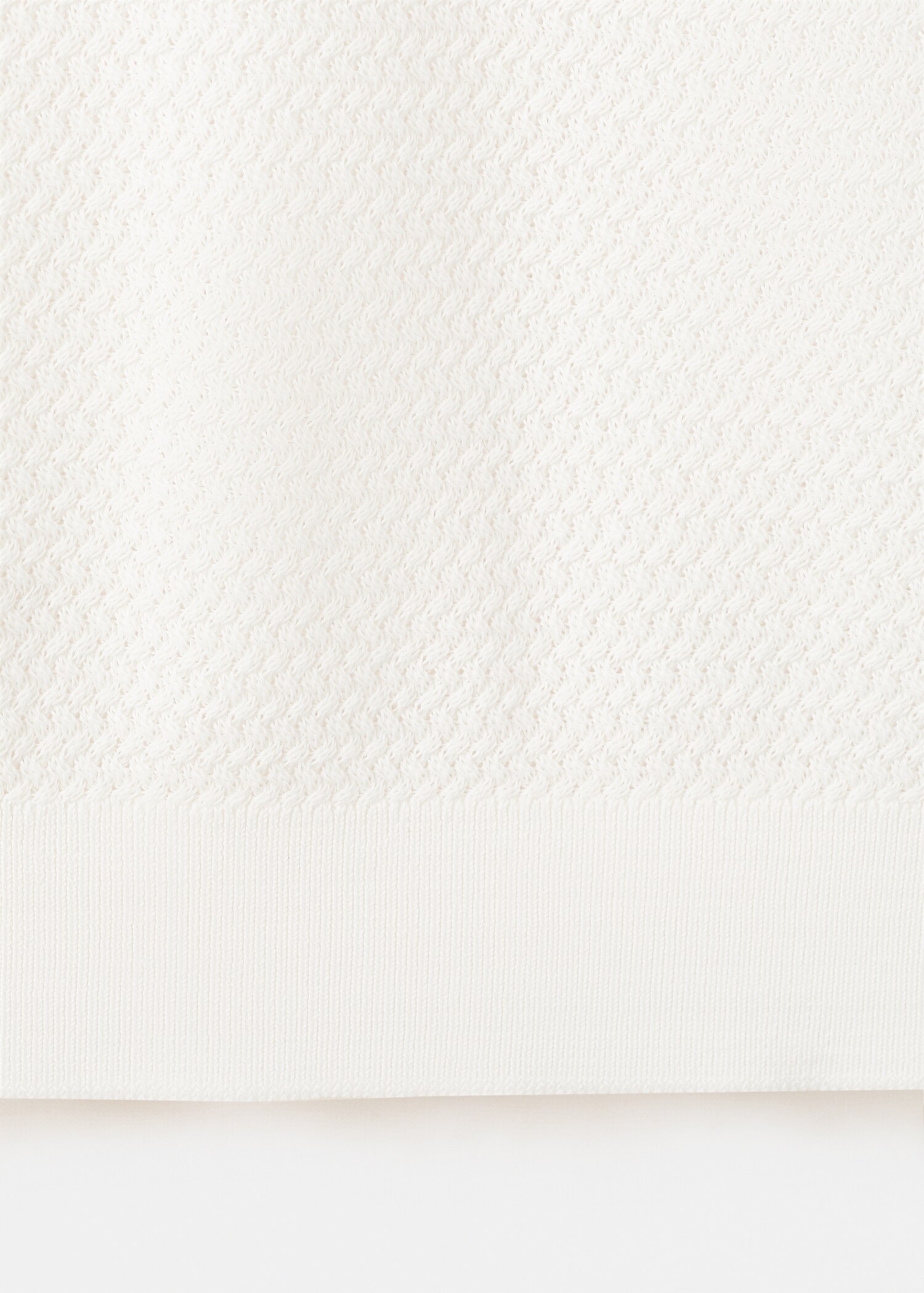 Fine-knit ribbed cotton polo shirt - Details of the article 0