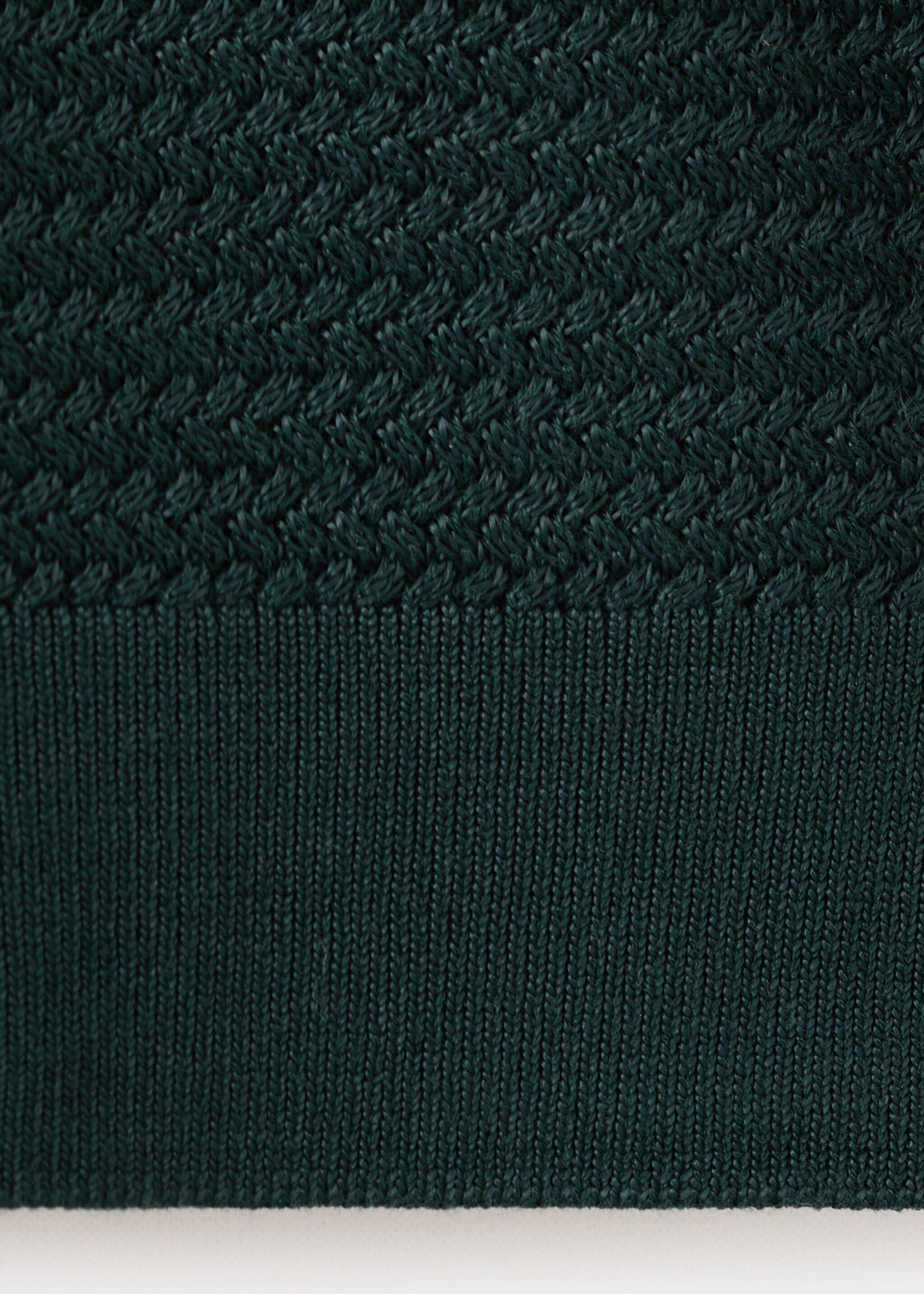 قميص بولو بحياكة رقيقة مضلعة - تفاصيل المنتج 0, أخضر غامق. Ref: 27037915-00.