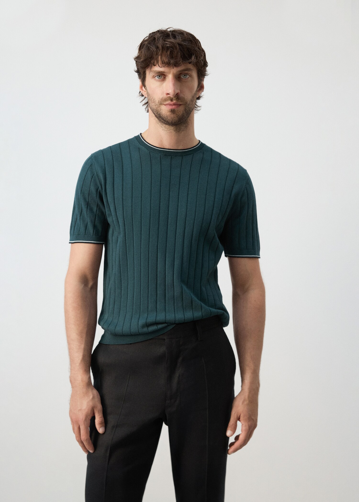 Fine jersey 100% cotton T-shirt - Medium plane