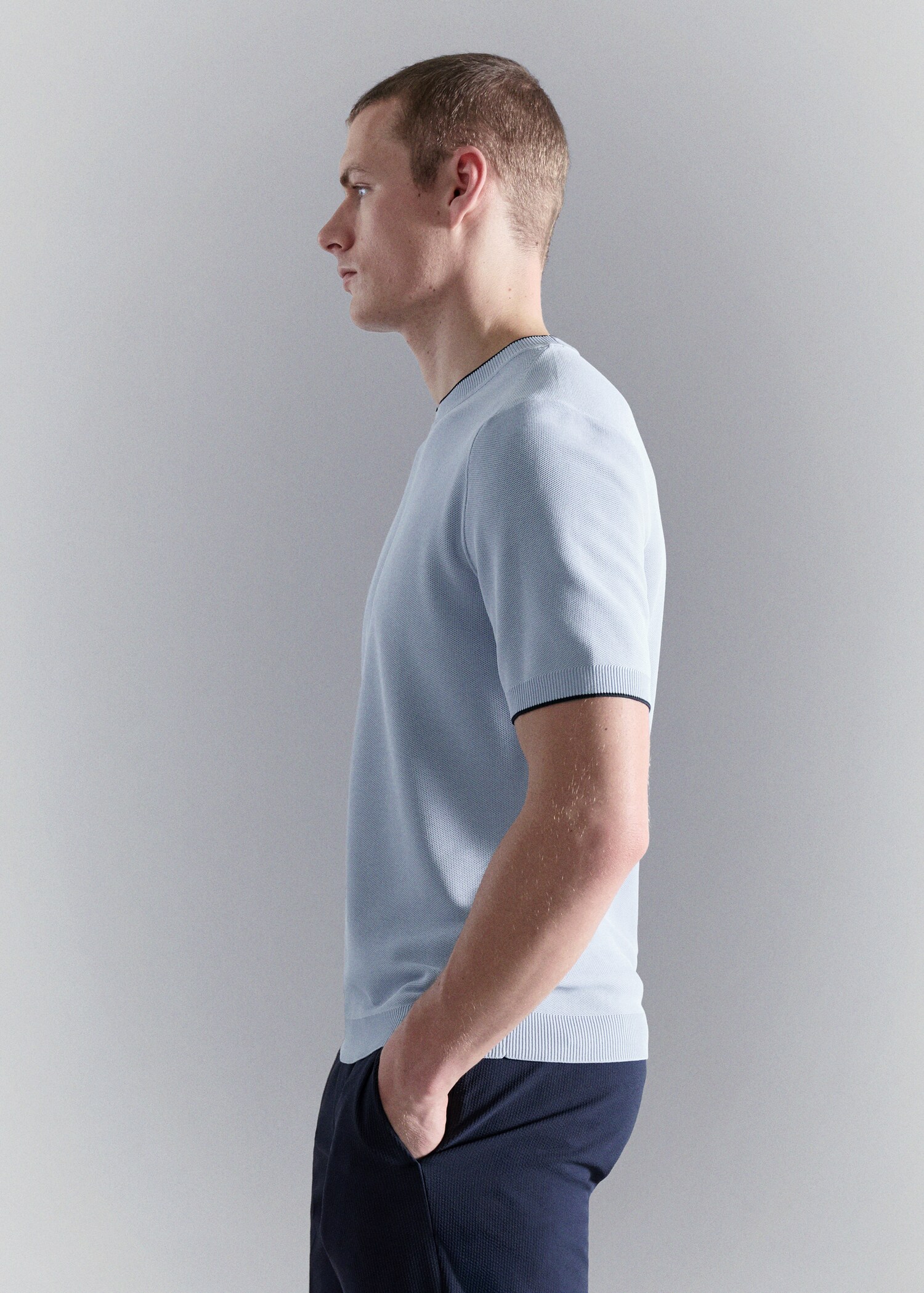 Combined knitted t-shirt - Details of the article 2