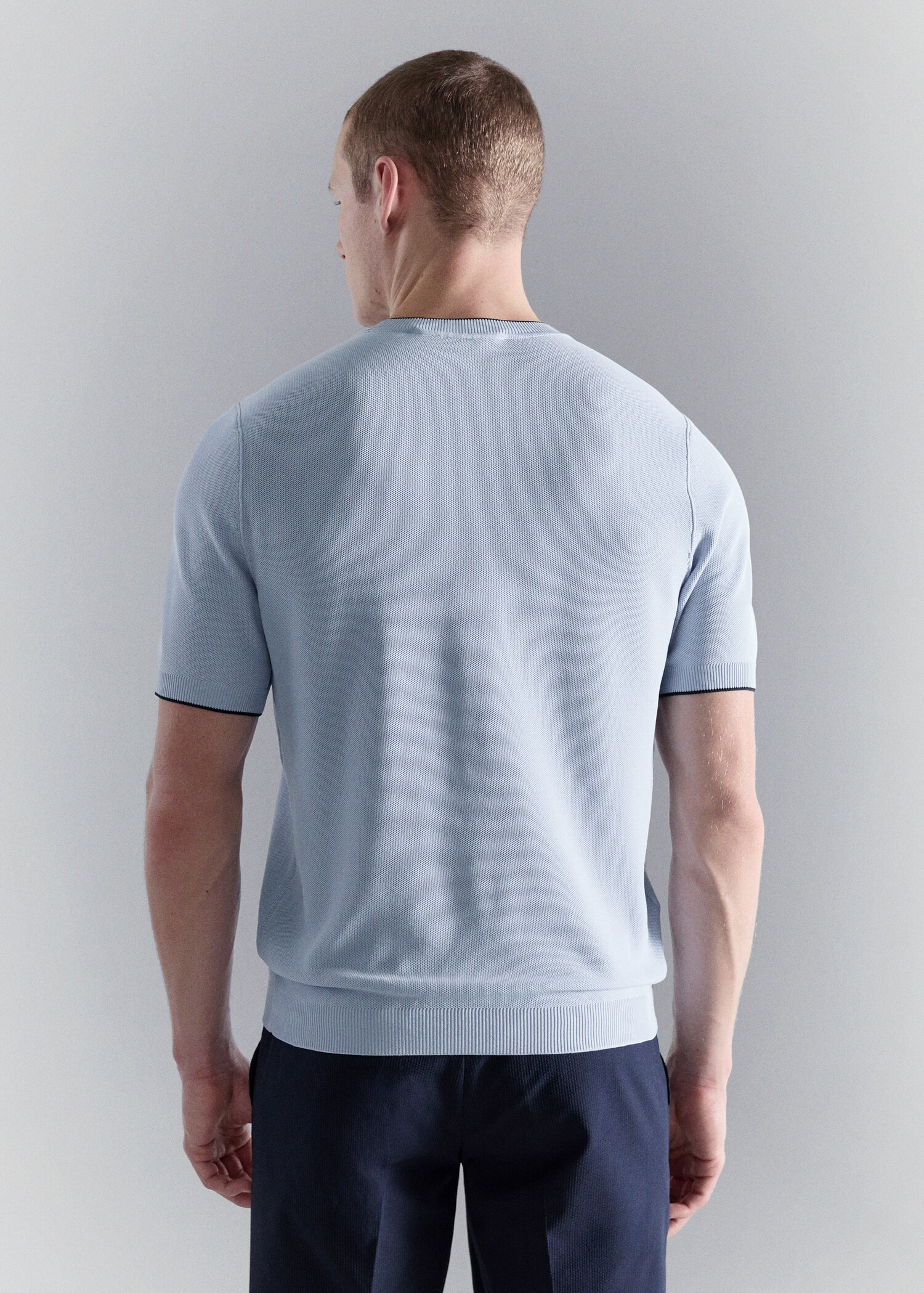 Combined knitted t-shirt - Reverse of the article