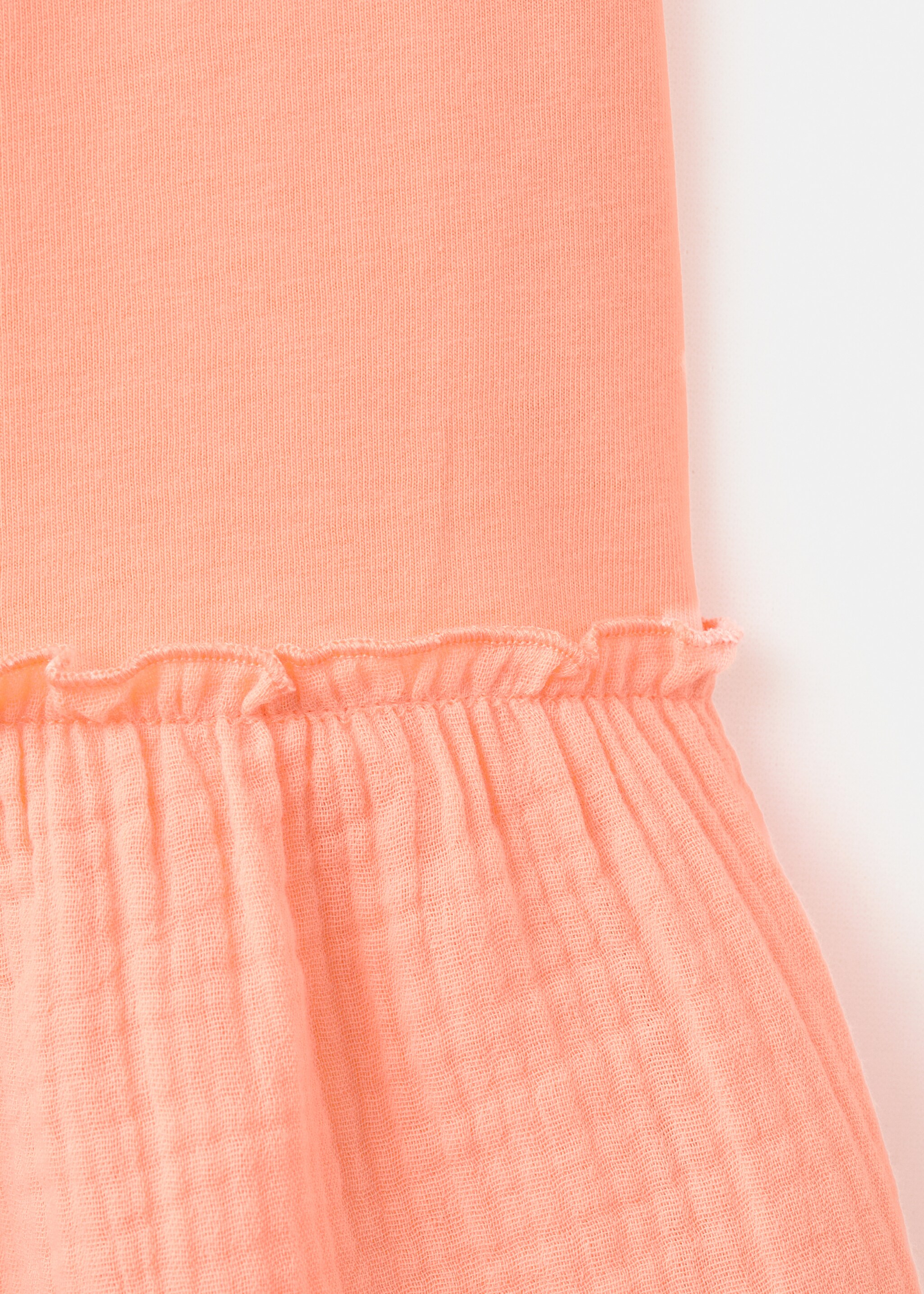 Бавовняна сукня з воланами - Детальніше про товар 8, Помаранчевий неоновий. Ref: 27037925-00.