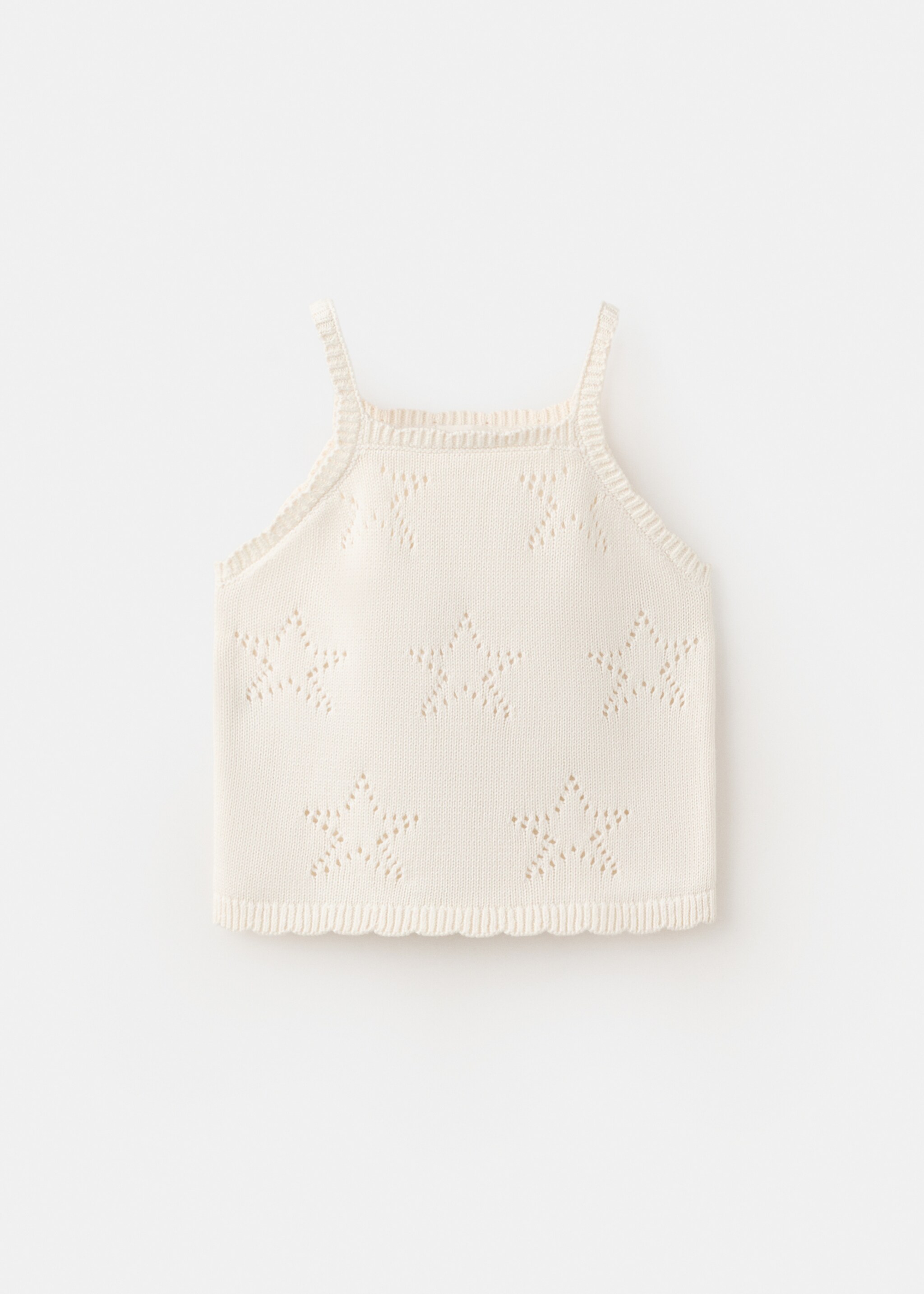 Embroidered star top - Article without model, Off White. Ref: 27037926-00.