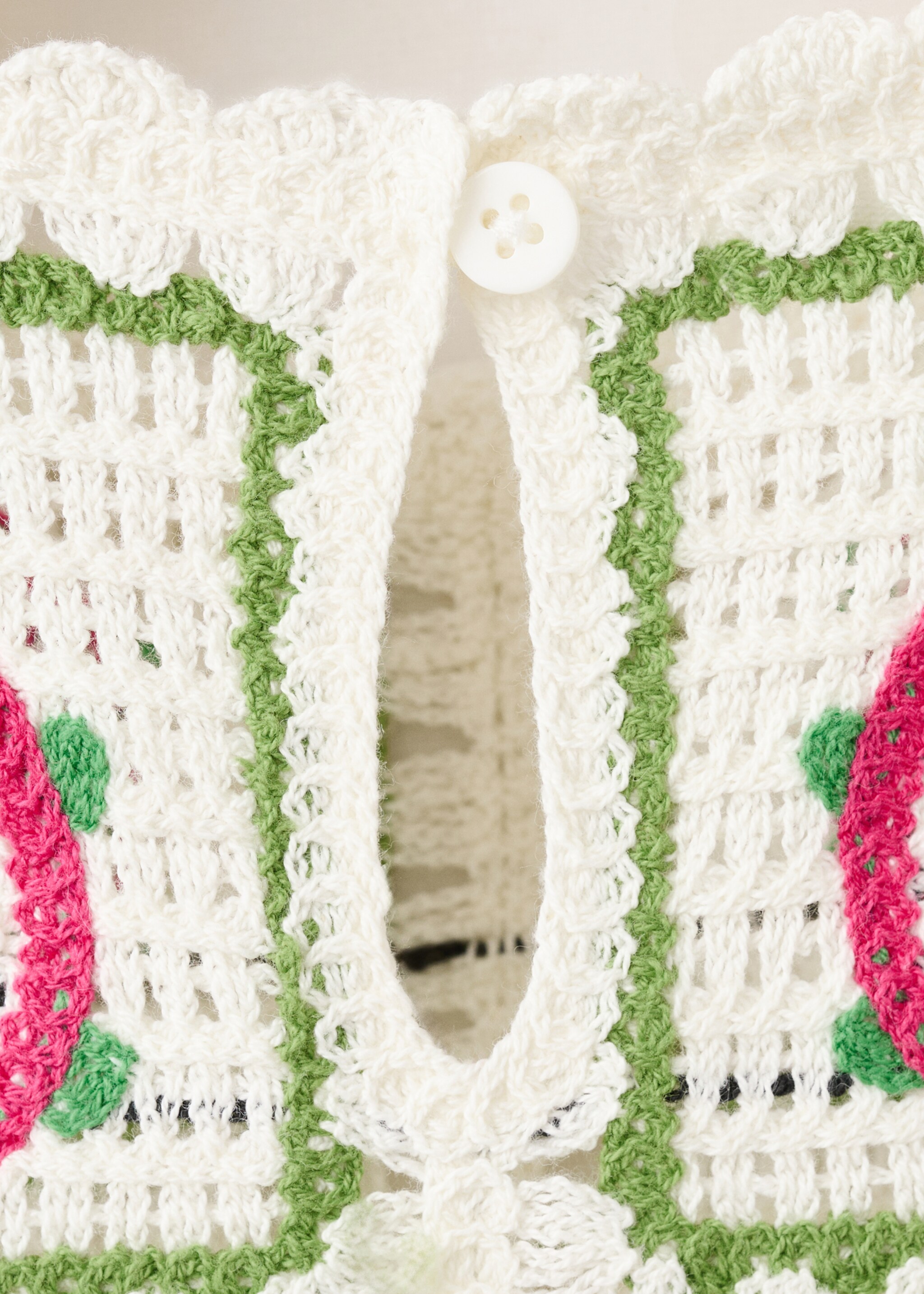 Top crop crochet - Detalle del artículo 0, Blanco roto. Ref: 27037927-00.