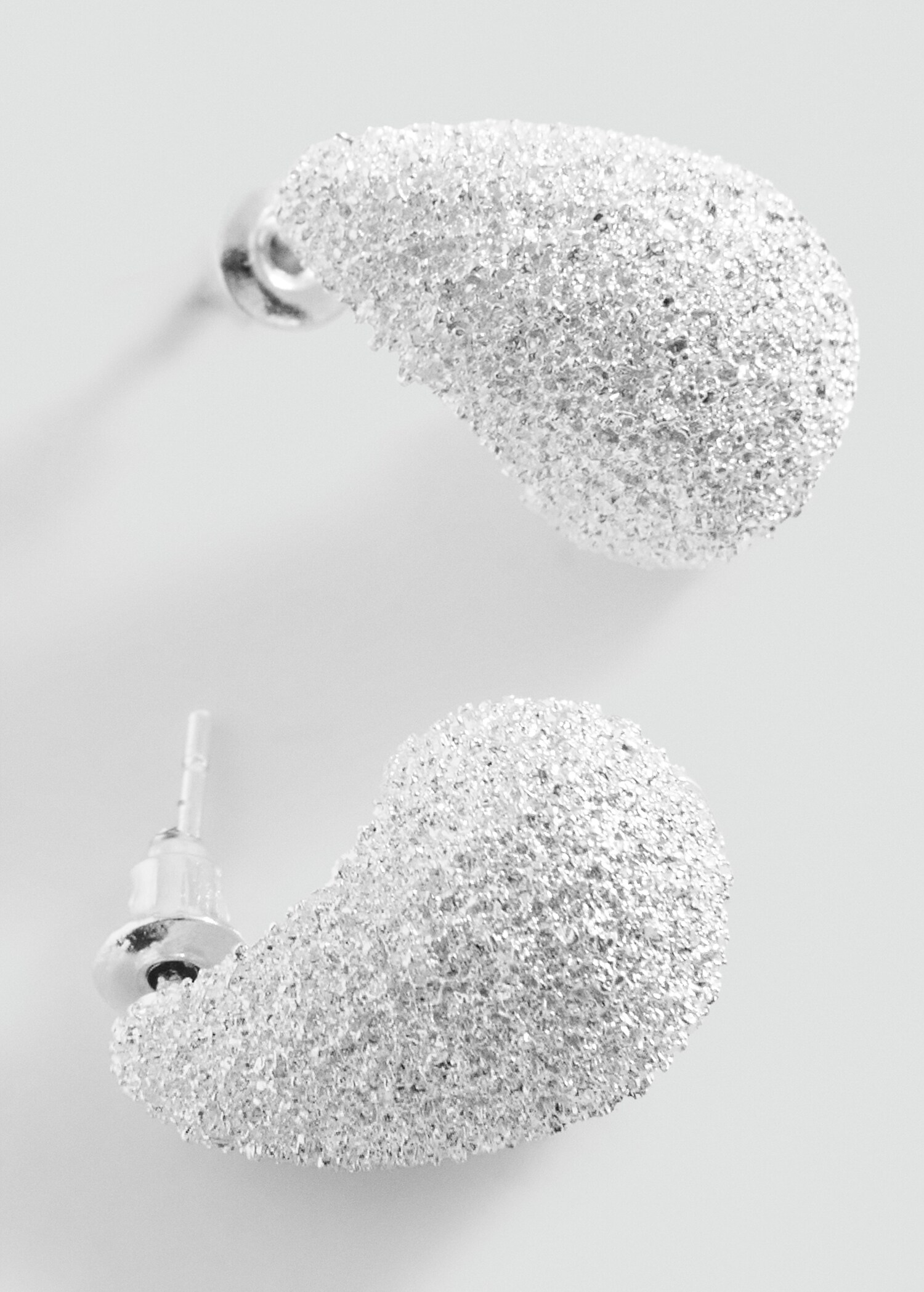 Textured drop earrings - Medium plane