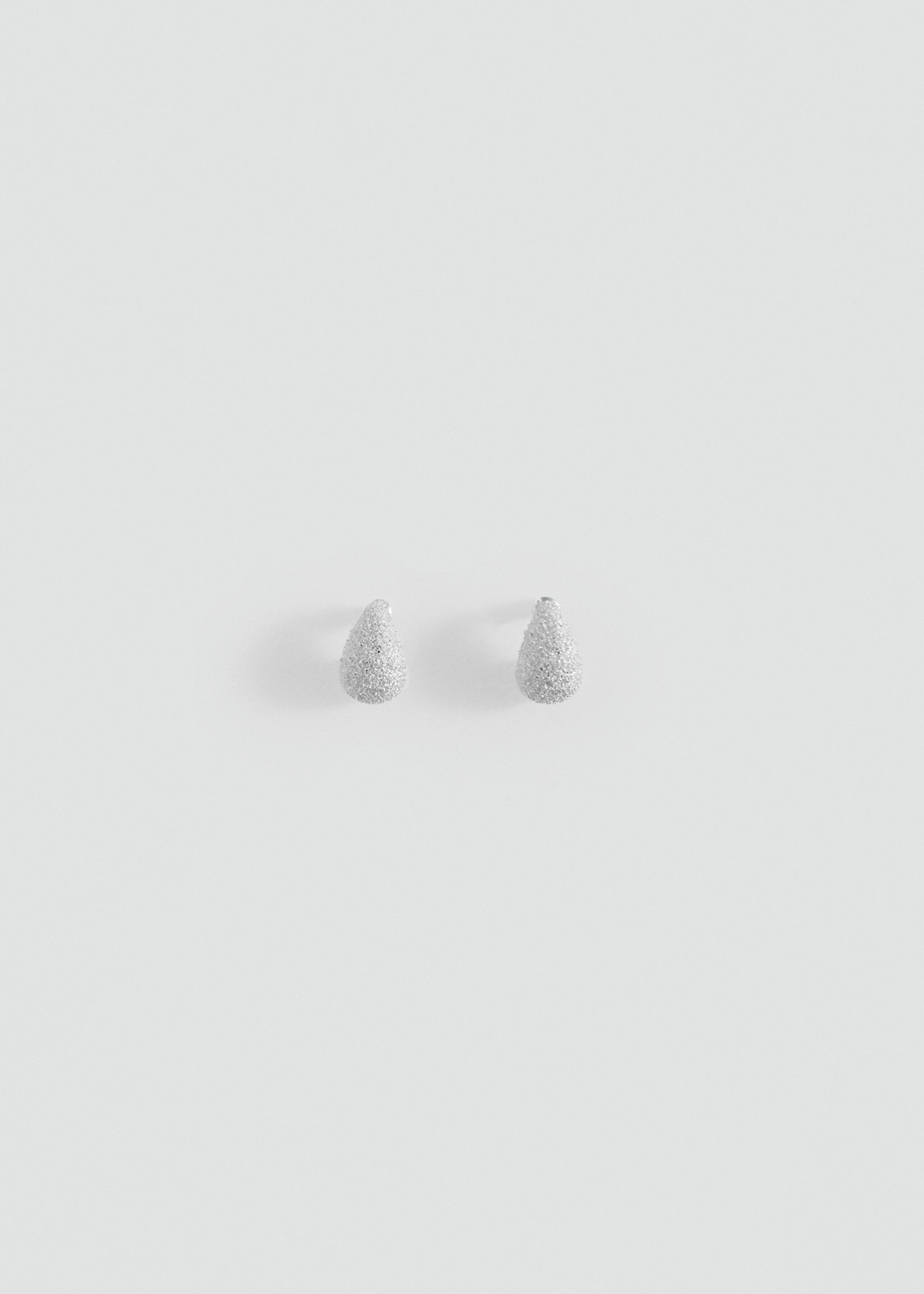 Textured drop earrings - Article without model, Silver. Ref: 27037929-00.
