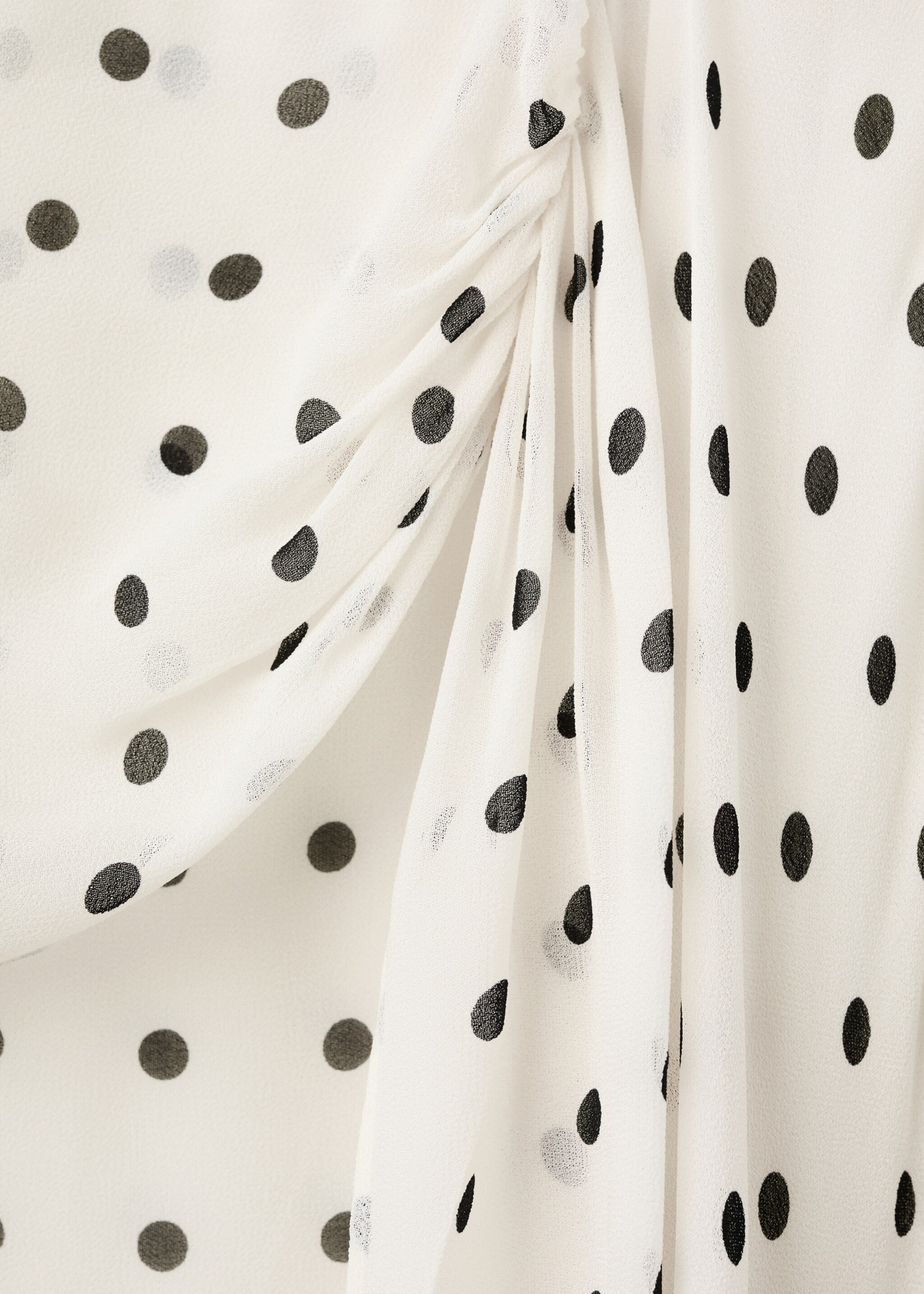 A-line polka-dot dress - Details of the article 0, Off White. Ref: 27037934-00.