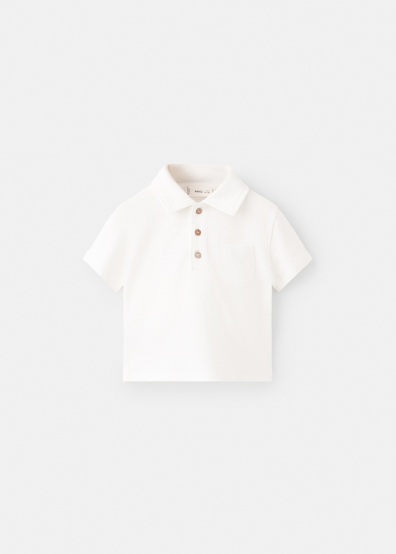 Chest-pocket cotton pocket polo shirt - Article without model