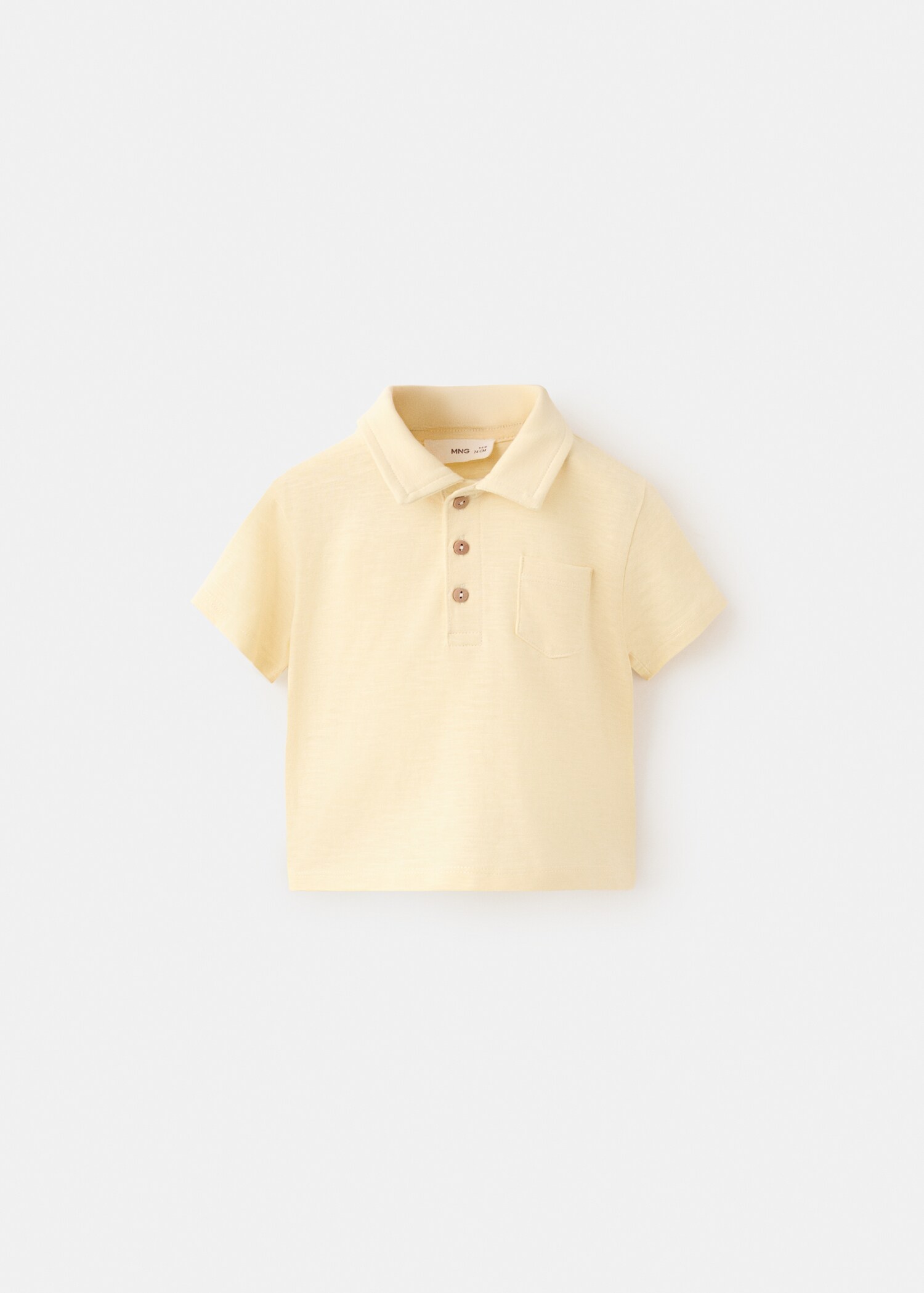 Chest-pocket cotton pocket polo shirt - Article without model