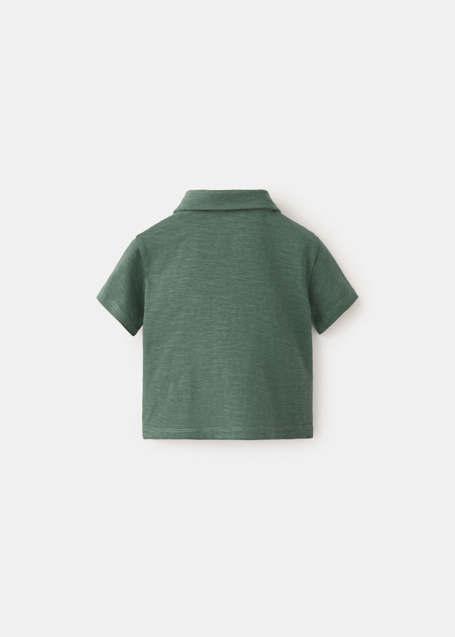 Chest-pocket cotton pocket polo shirt - Reverse of the article