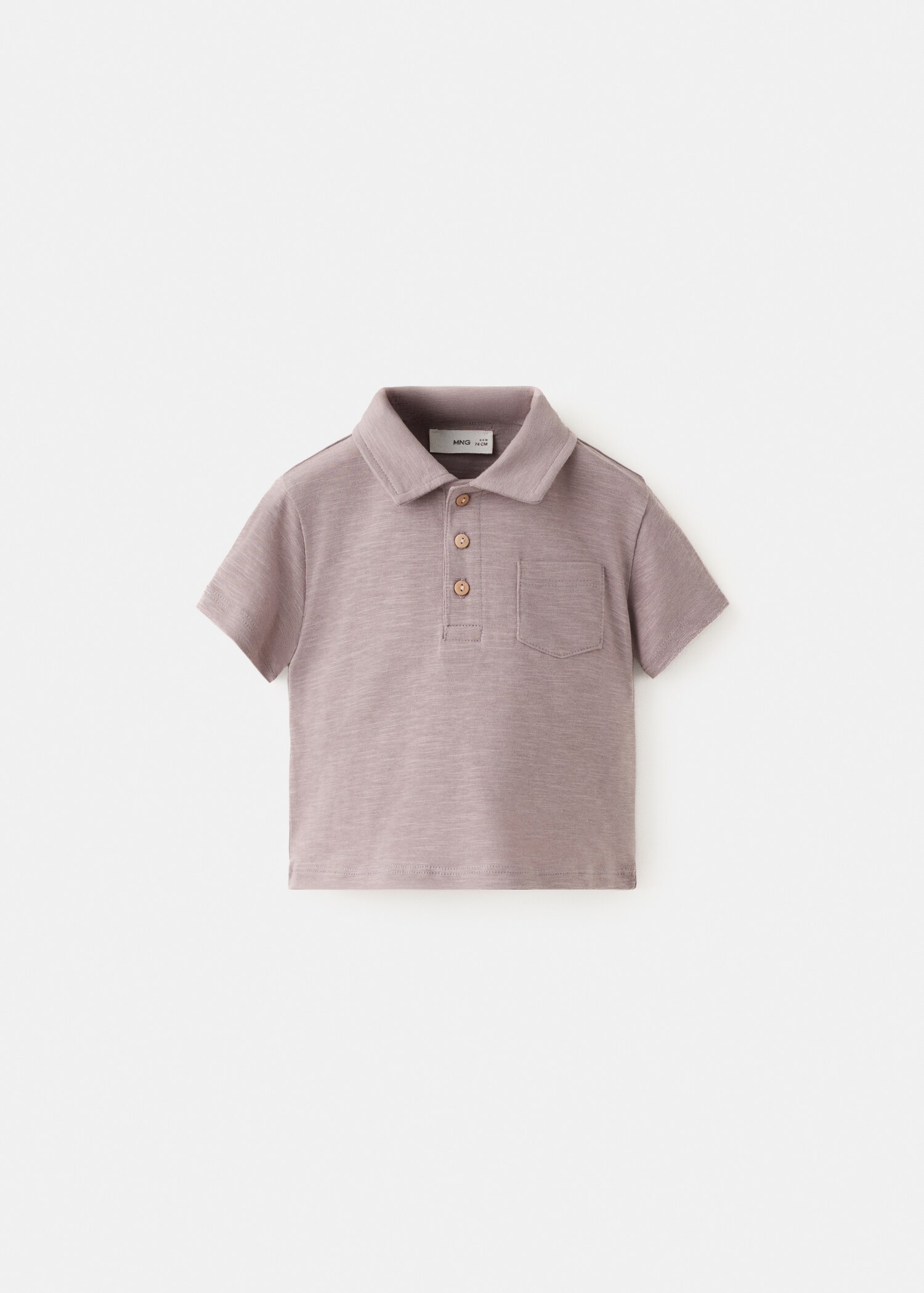Chest-pocket cotton pocket polo shirt - Article without model