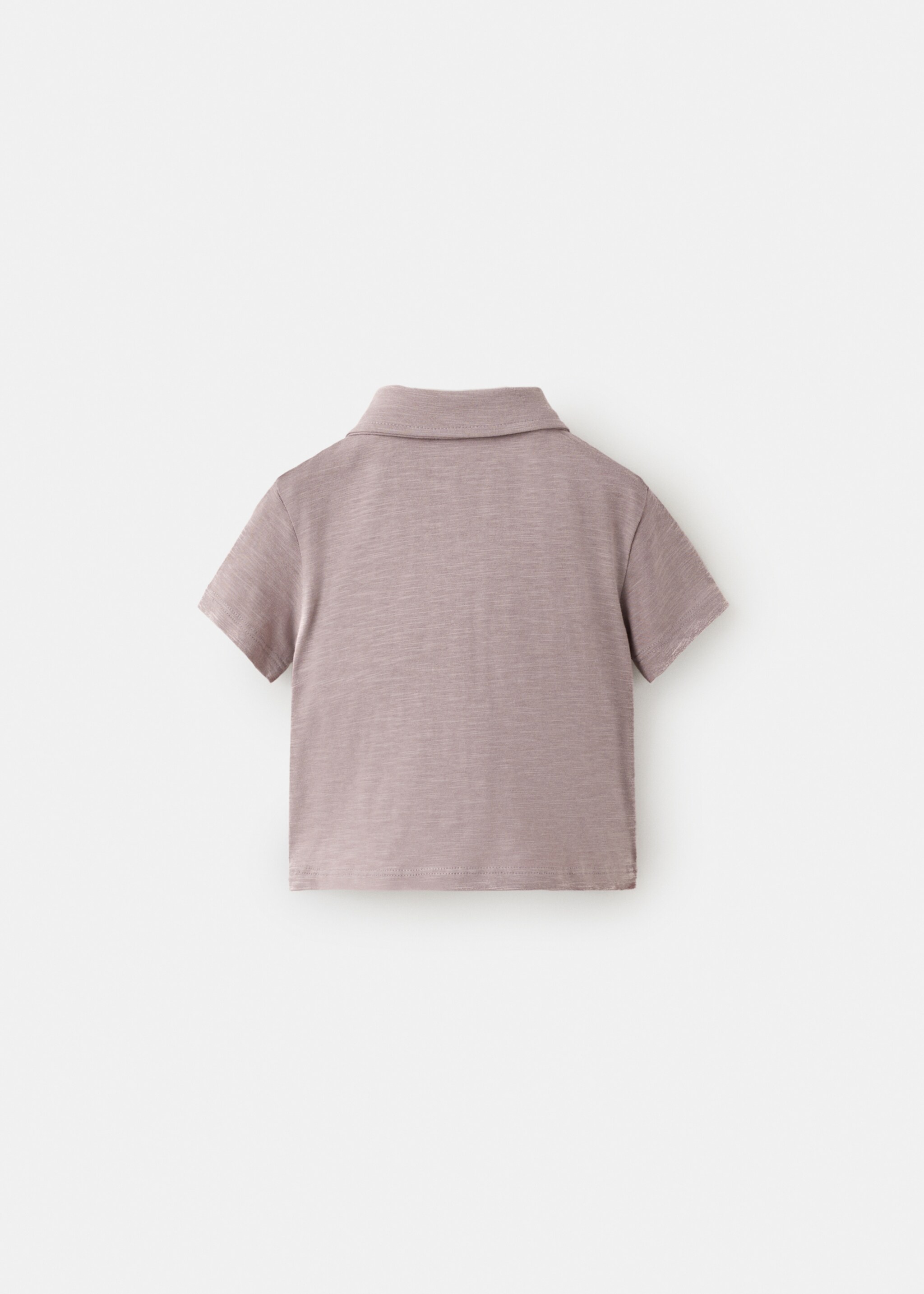 Chest-pocket cotton pocket polo shirt - Reverse of the article, Light/Pastel Purple. Ref: 27038265-00.