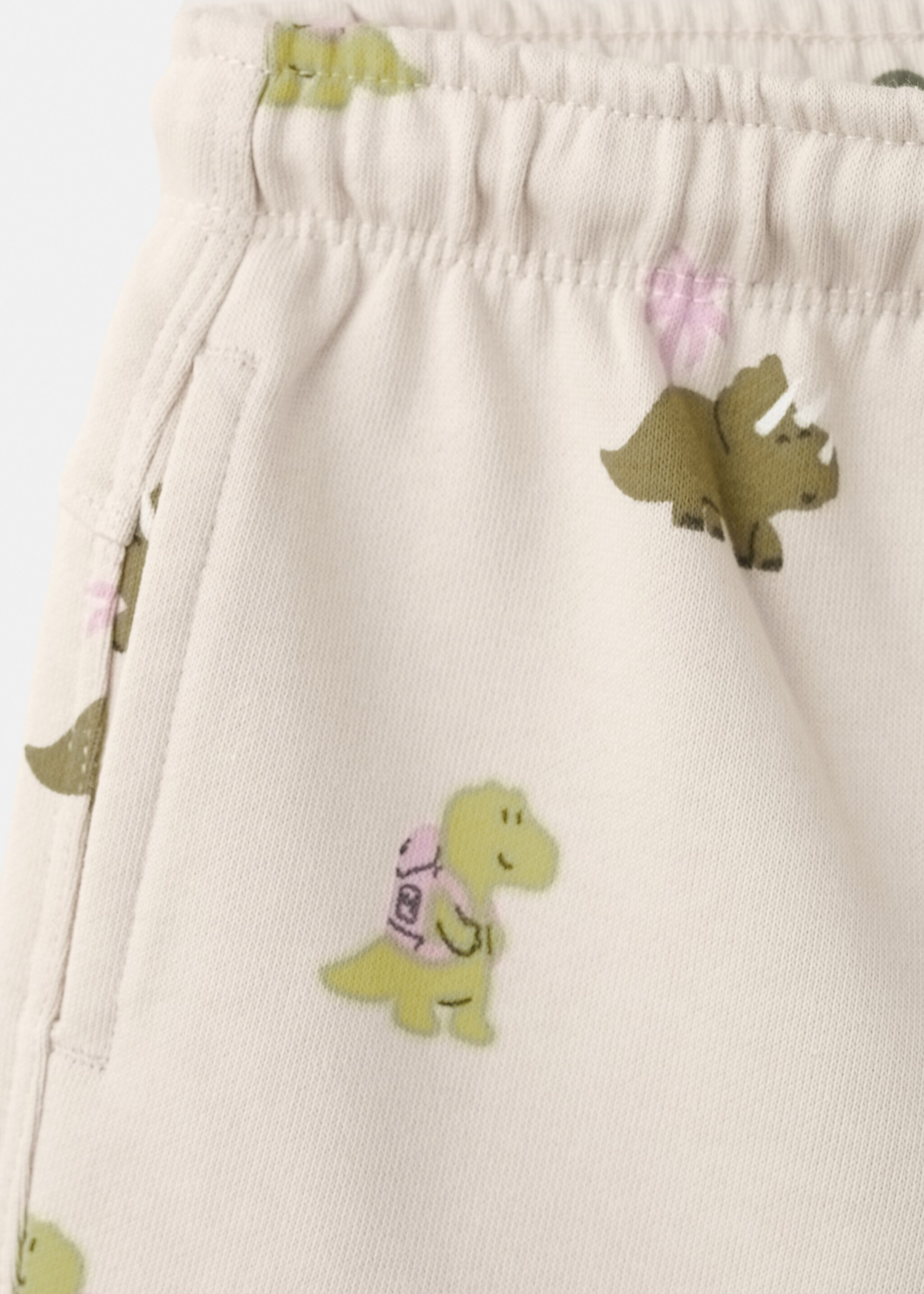 Printed cotton bermuda shorts - Details of the article 0, Light/Pastel Grey. Ref: 27038269-00.