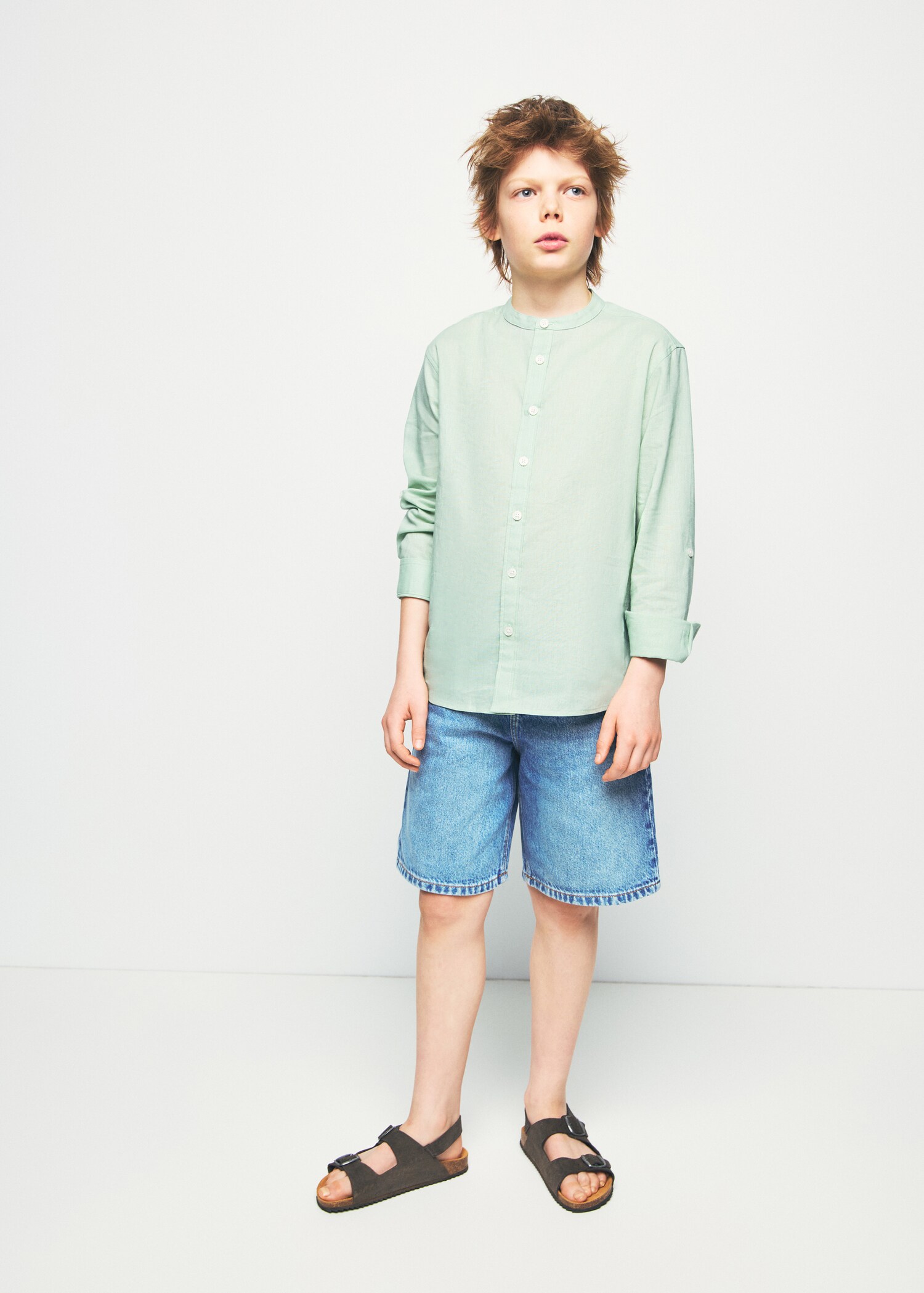 Cotton linen-blend shirt - Medium plane