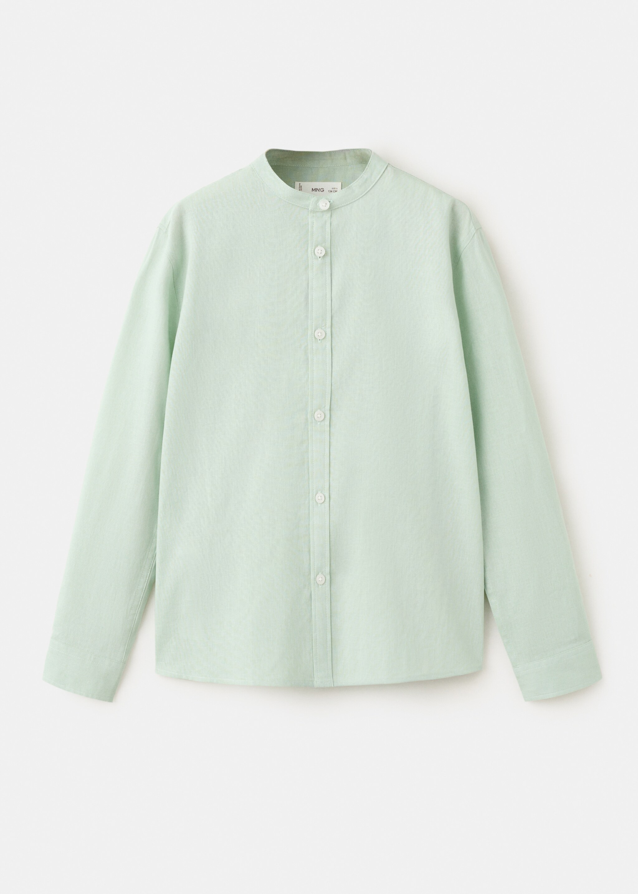 Camisa algodón lino - Artículo sin modelo, Verde oscuro. Ref: 27038659-00.