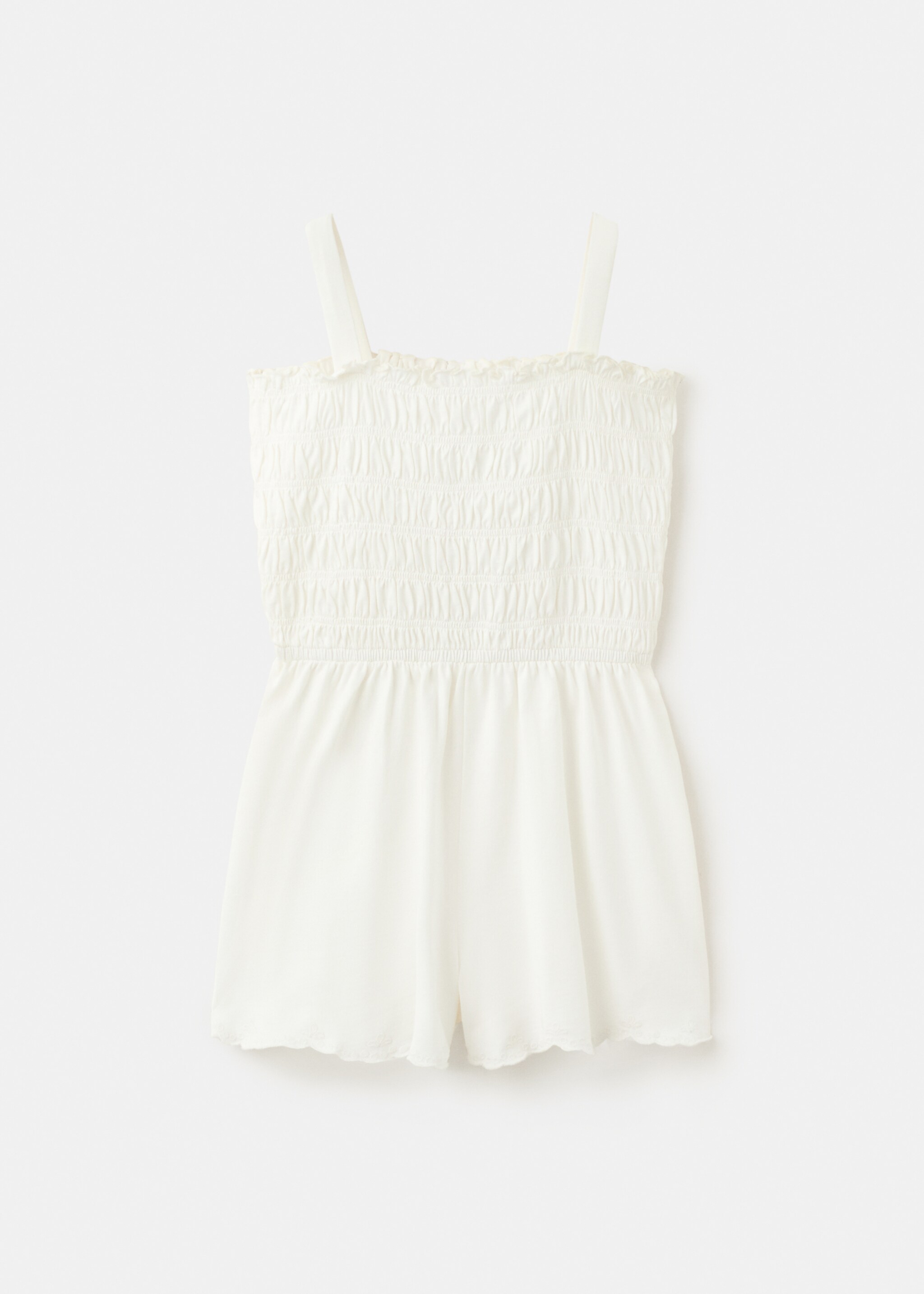 Short distressed jumpsuit - Article without model, Off White. Ref: 27038663-00.