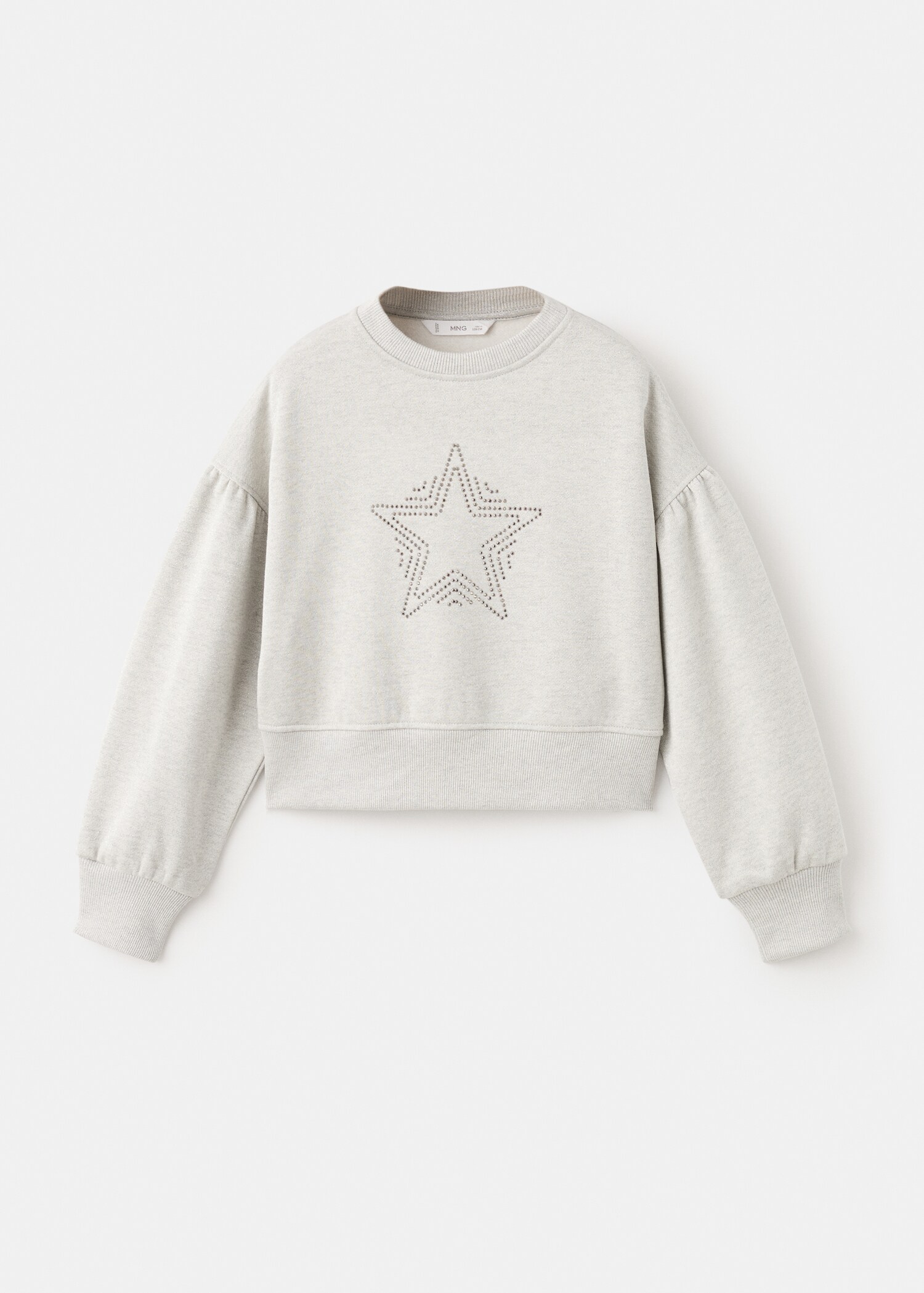 Sweatshirt with rhinestone star embellishments and lurex details - Article without model