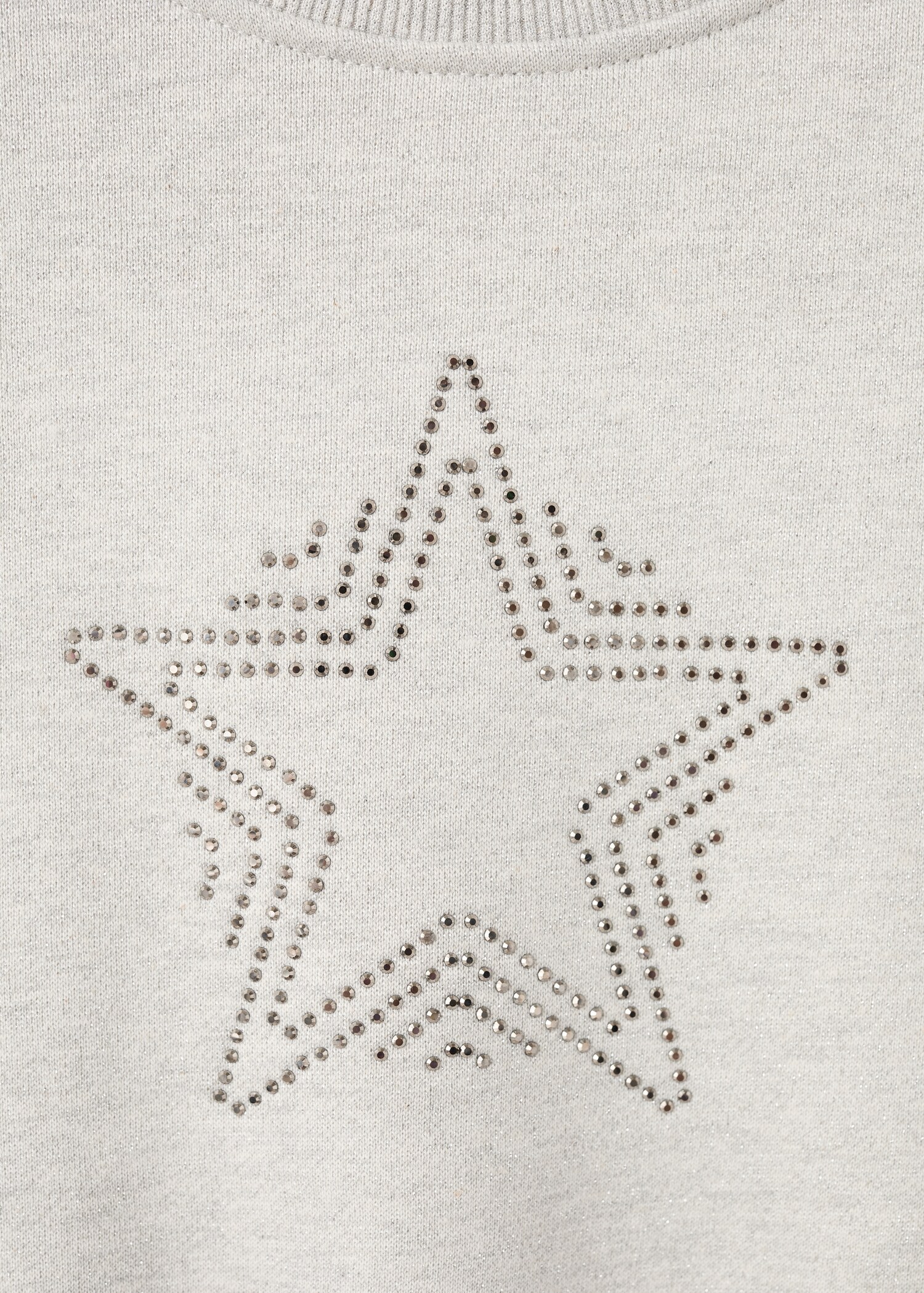 Sweatshirt with rhinestone star embellishments and lurex details - Details of the article 0
