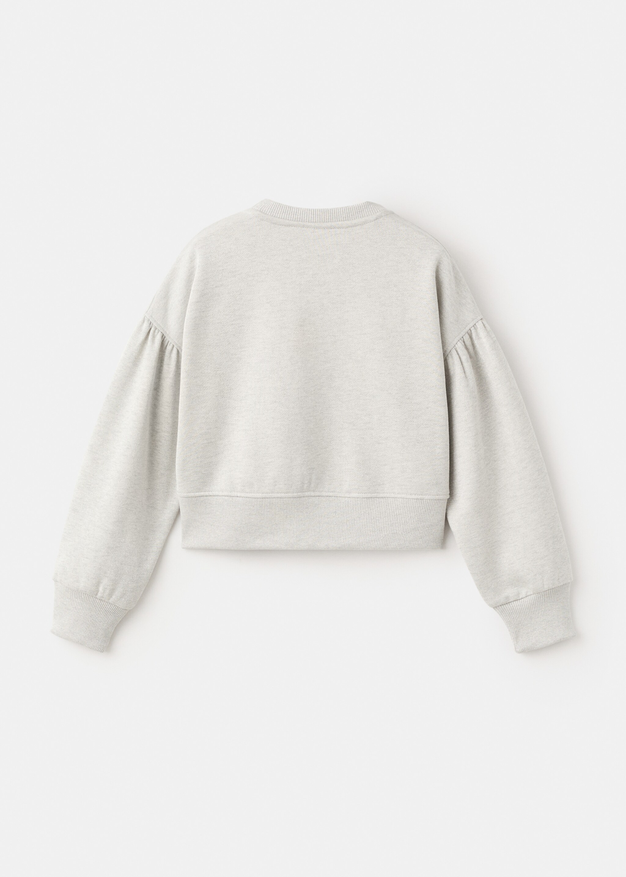 Sweatshirt with rhinestone star embellishments and lurex details - Reverse of the article, Charcoal. Ref: 27041169-00.