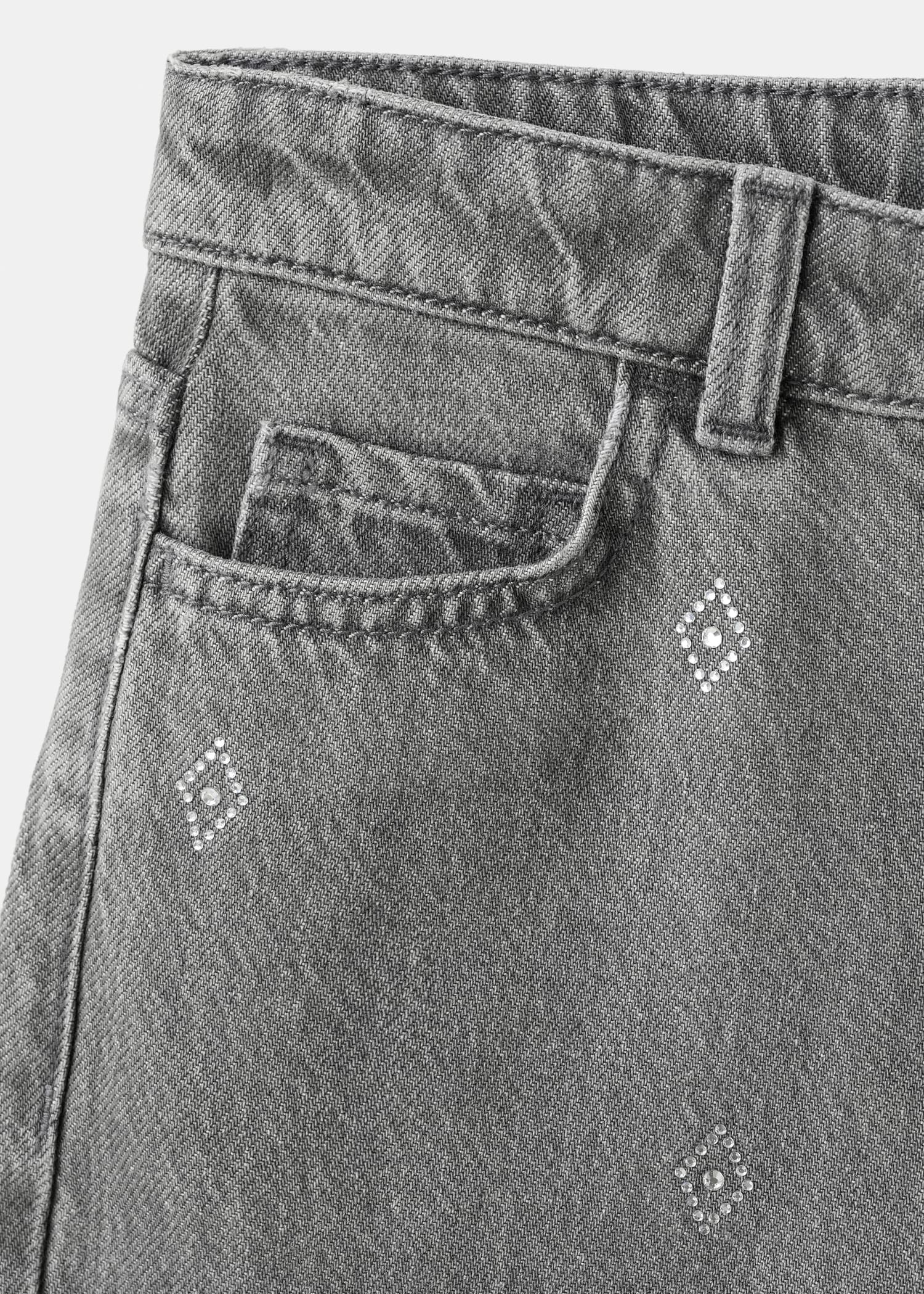 Wideleg rhinestone jeans - Details of the article 8