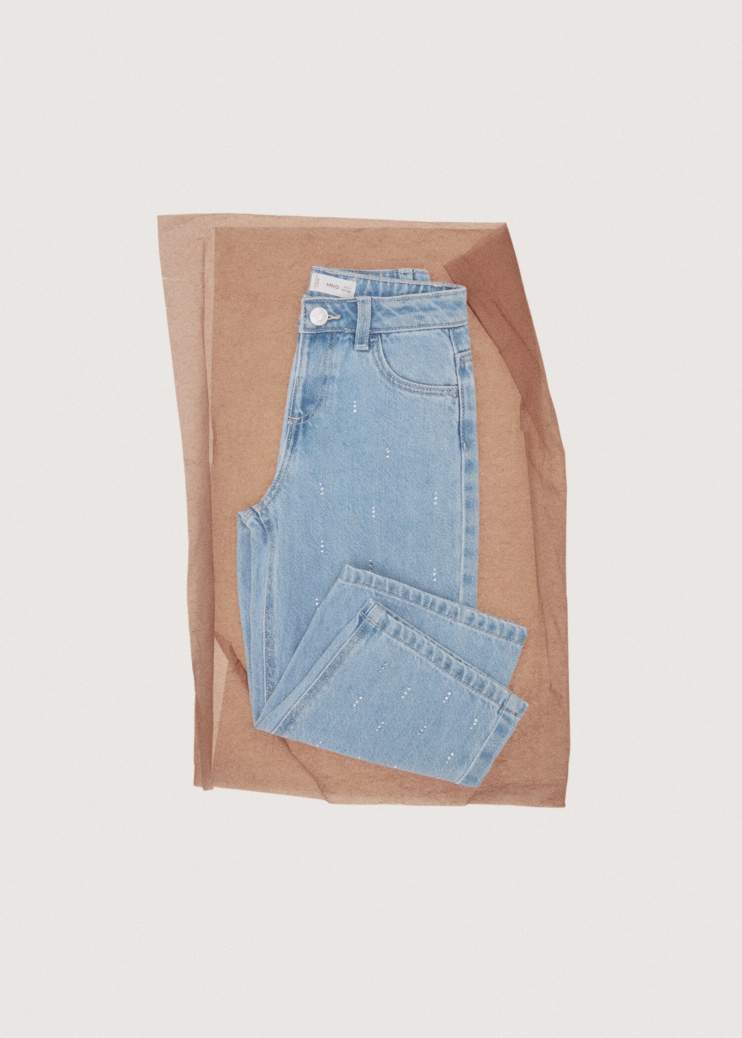 Culotte jeans with rhinestones - Details of the article 7