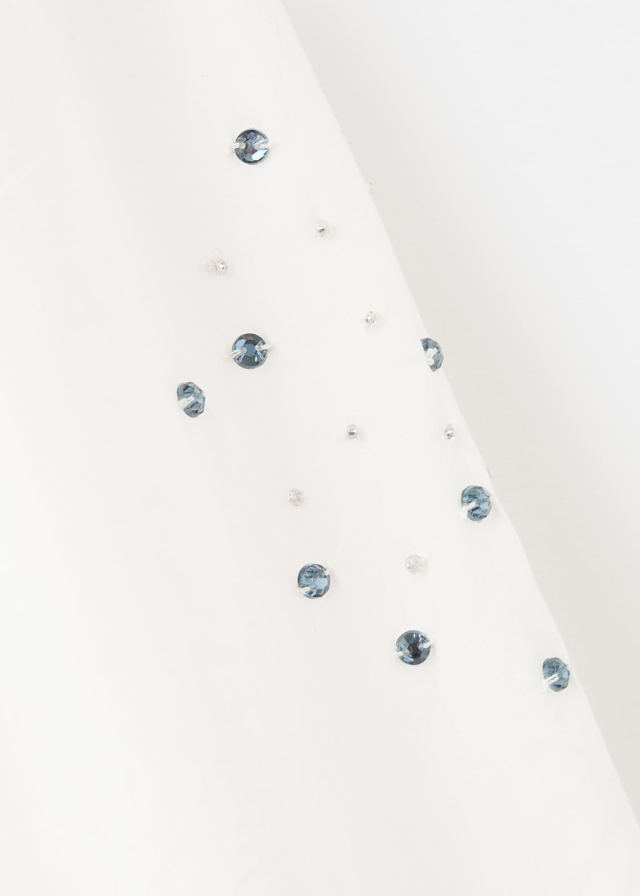 Beaded embroidered blouse - Details of the article 8, White. Ref: 27041174-00.