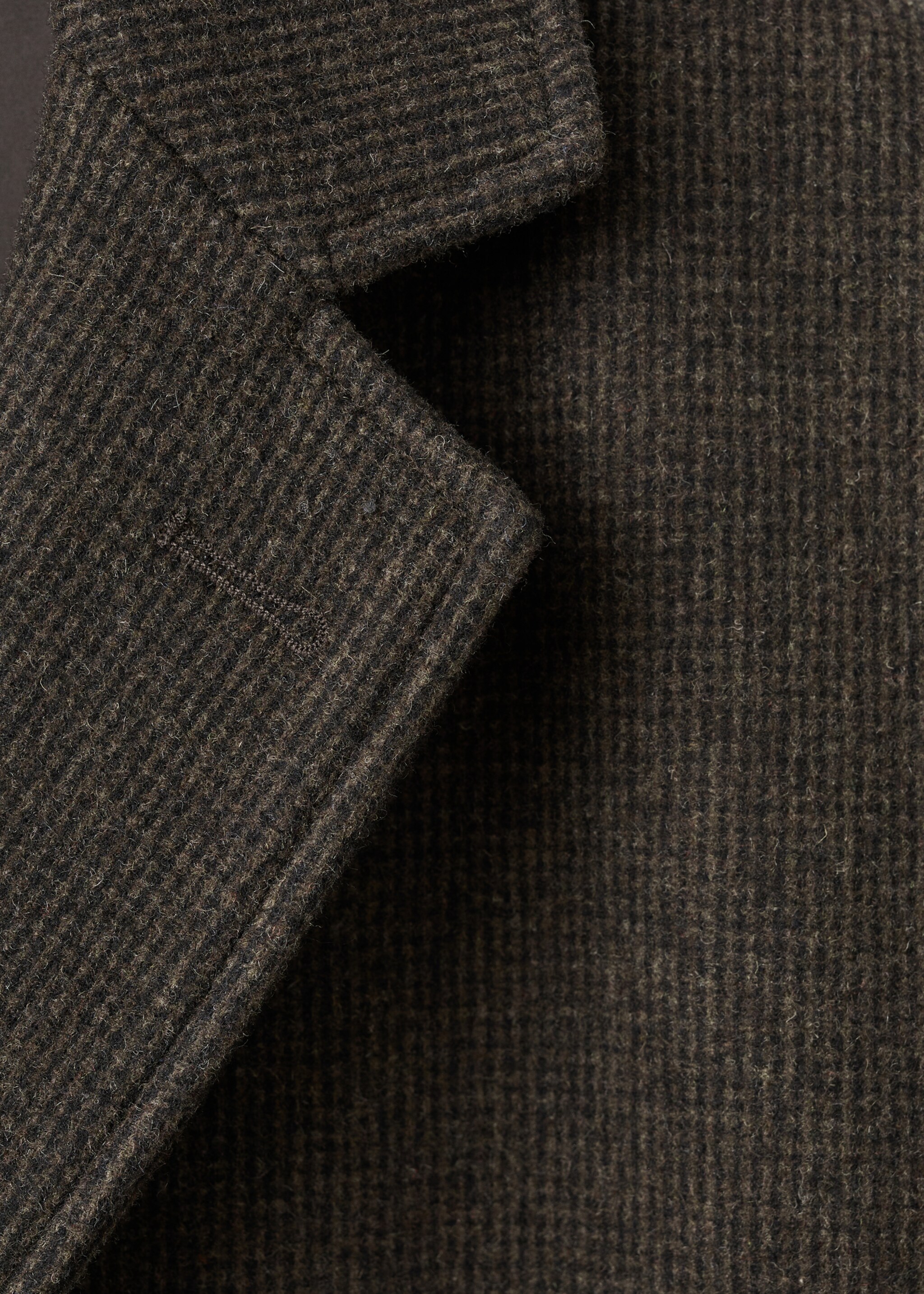 Lightweight recycled wool coat - Details of the article 0, Chocolate. Ref: 27041177-00.