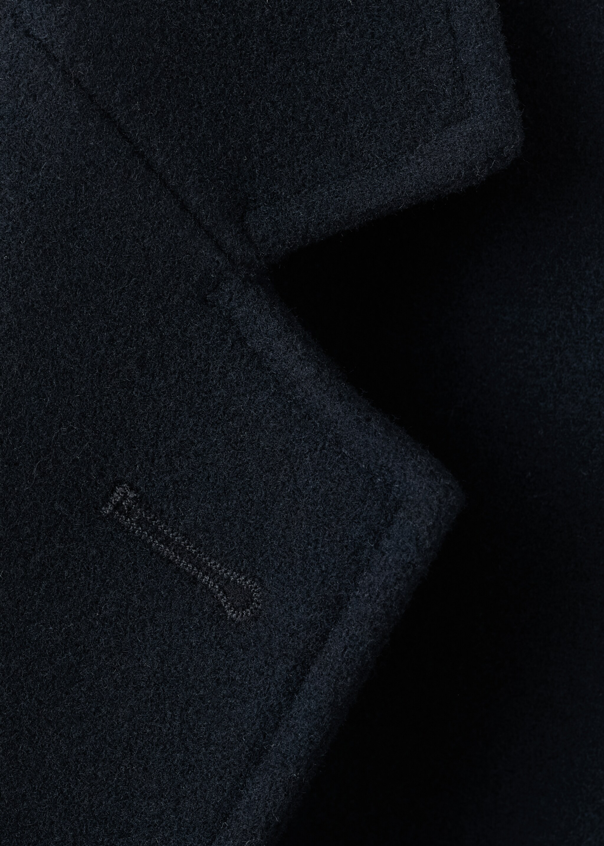 Lightweight recycled wool coat - Details of the article 0, Navy. Ref: 27041177-00.