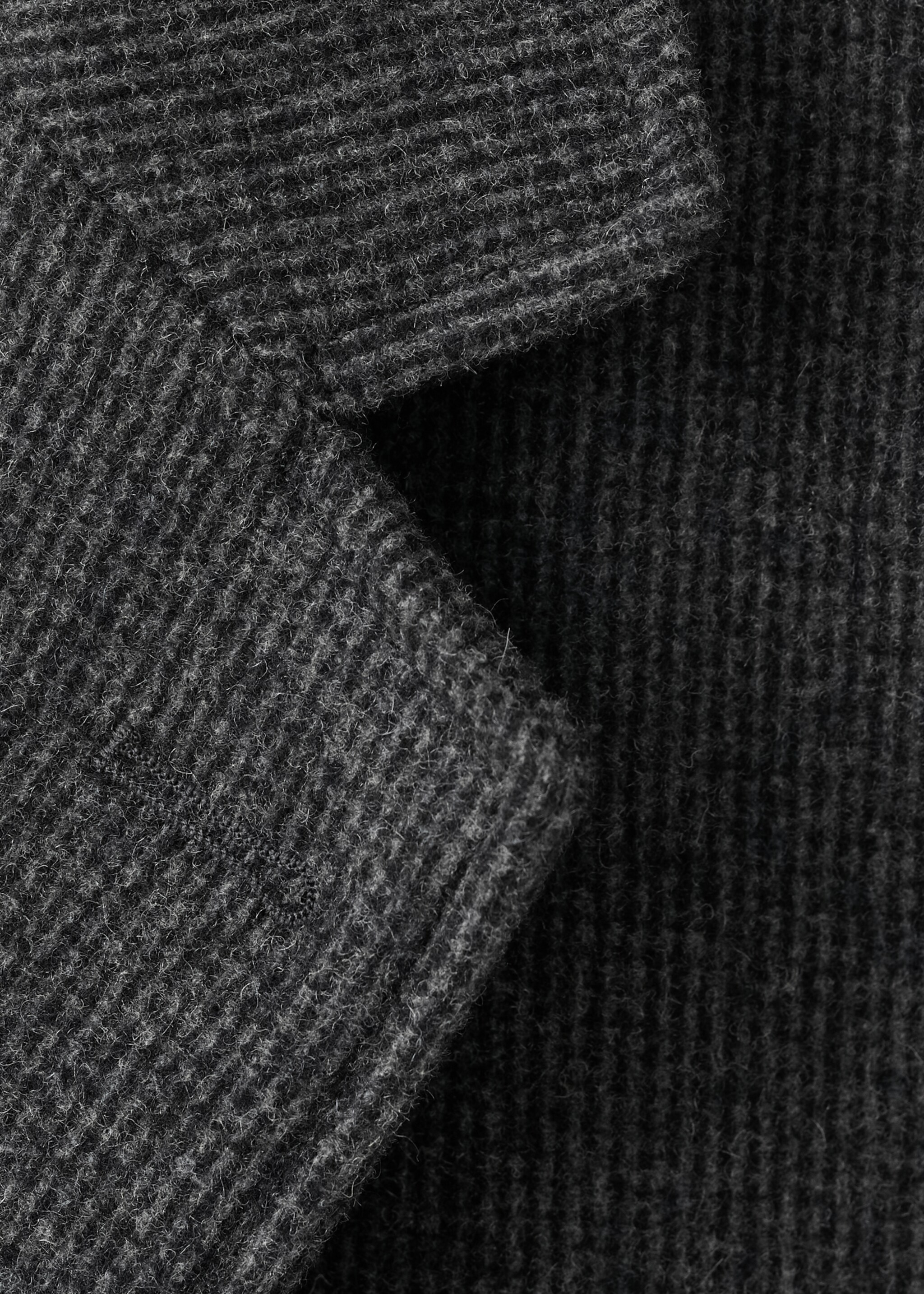 Lightweight recycled wool coat - Details of the article 0, Dark Heather Grey. Ref: 27041177-00.