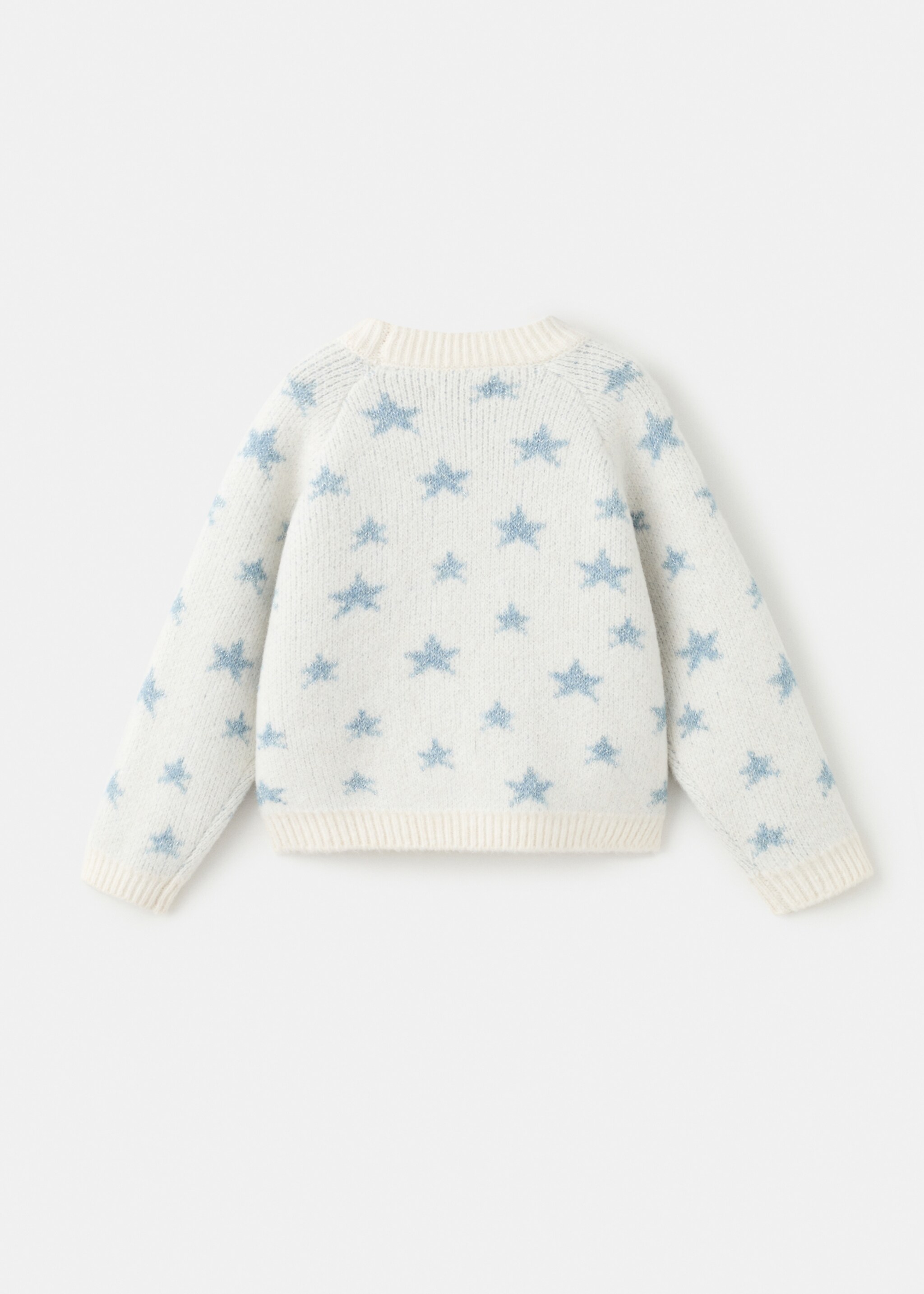 Lurex star sweater - Reverse of the article, Ecru. Ref: 27041181-00.