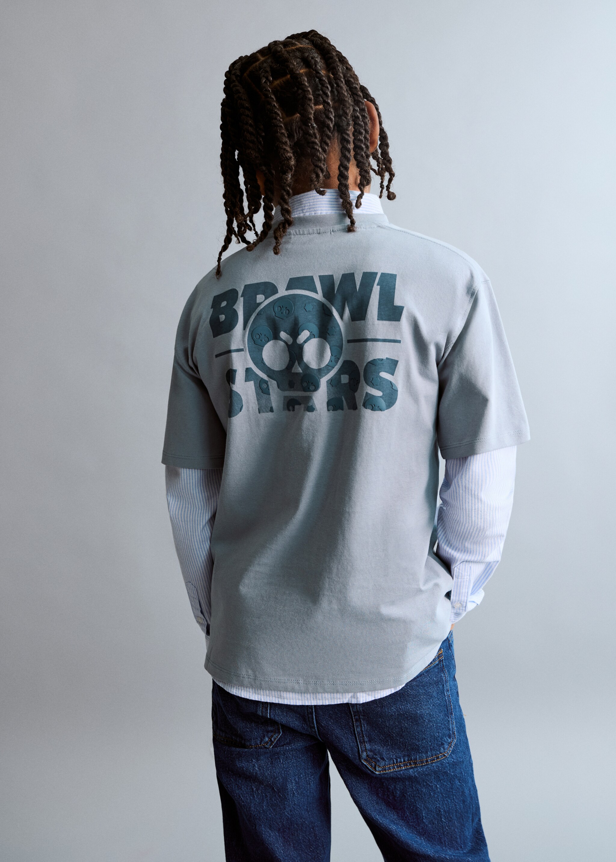 Brawl Stars T-shirt - Medium plane, Blue. Ref: 27041184-00.