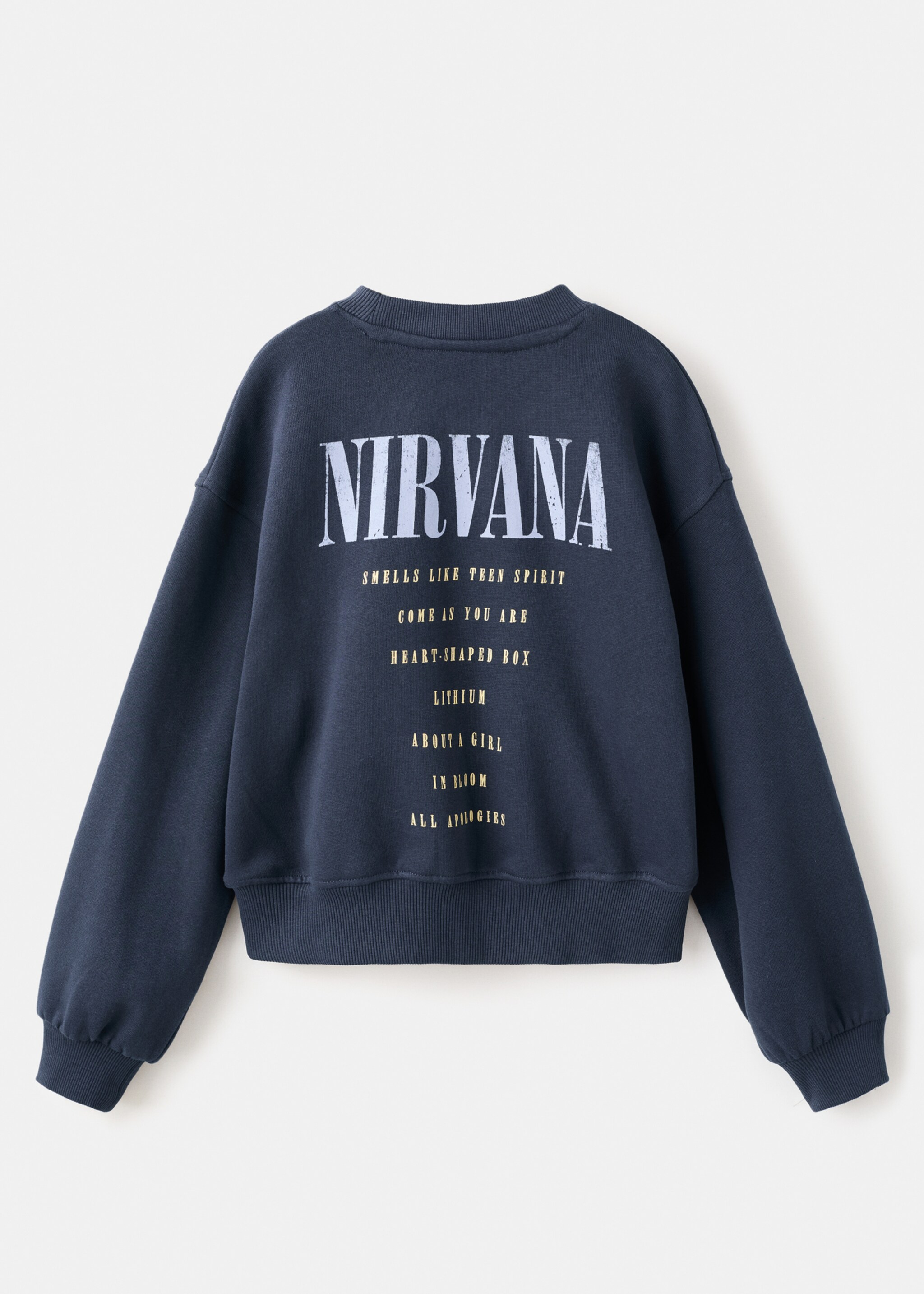 Nirvana sweatshirt - Reverse of the article, Navy. Ref: 27041185-00.