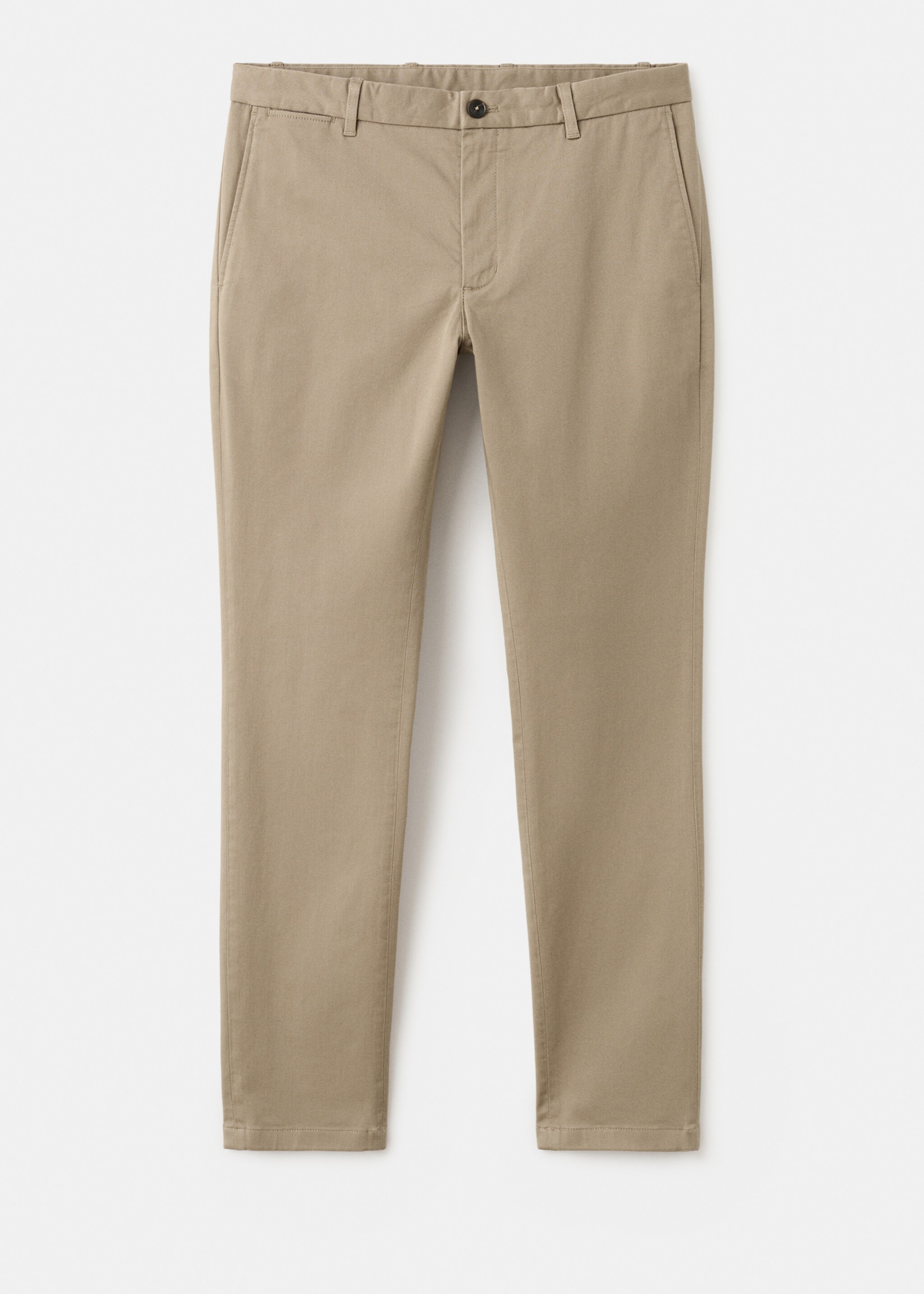 Barna slim-fit twill chino trousers - Article without model, Beige. Ref: 27041187-00.
