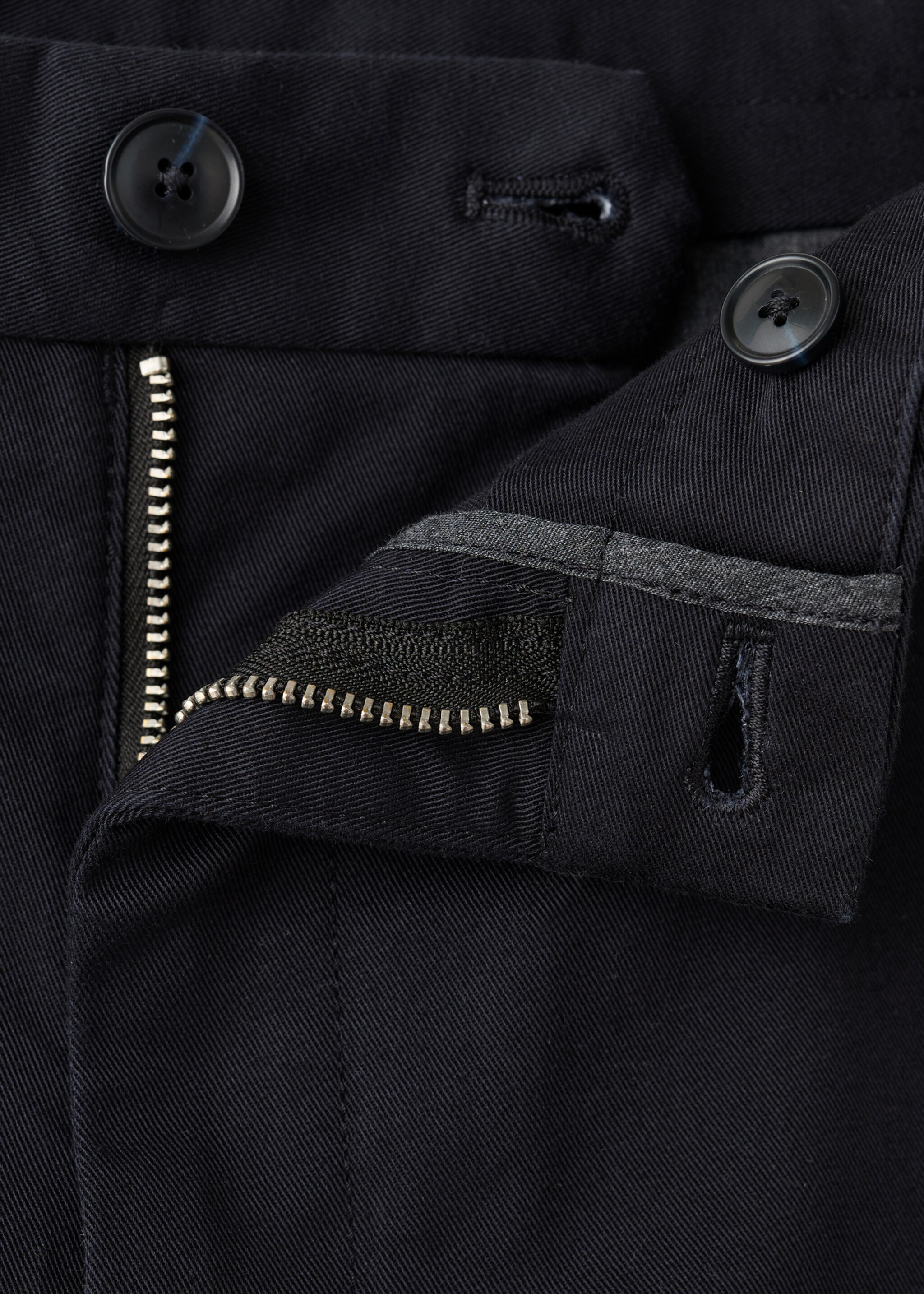 Barna slim-fit twill chino trousers - Details of the article 0, Navy. Ref: 27041187-00.