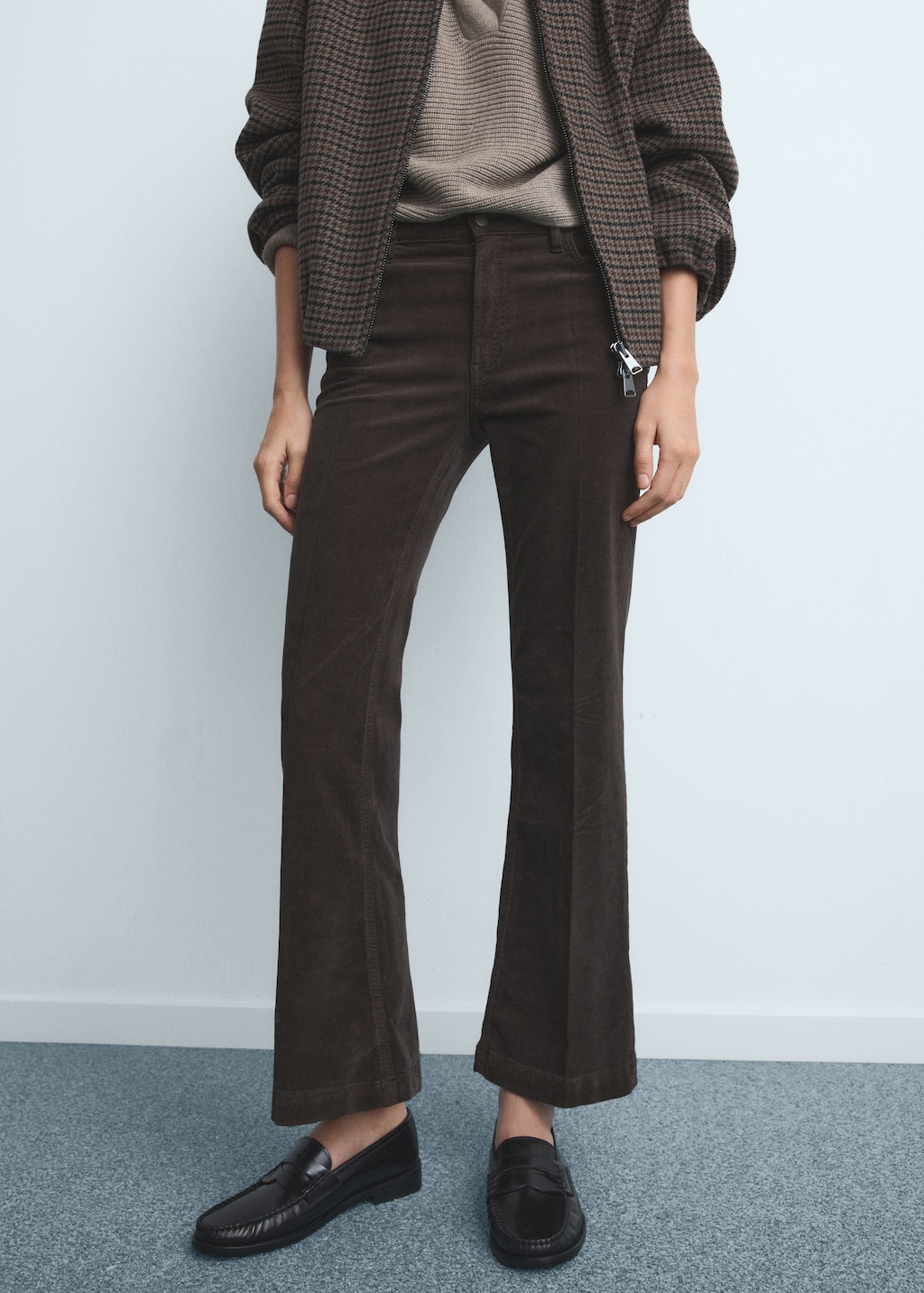 Mango Corduroy flared jeans