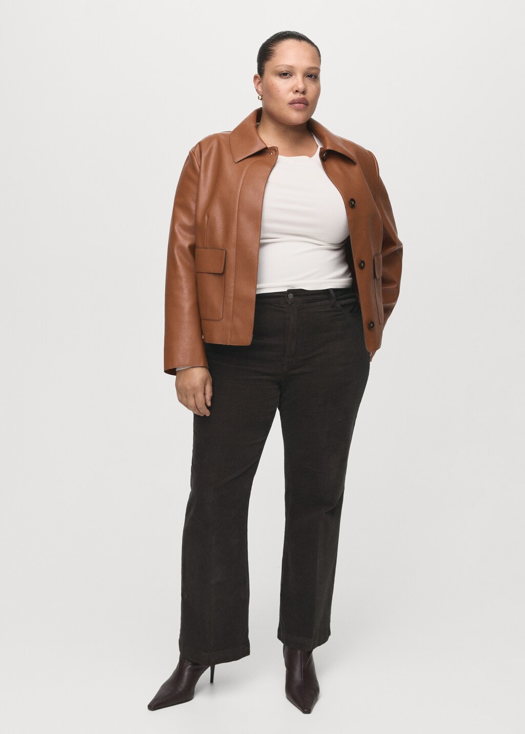 Mango Corduroy flared jeans