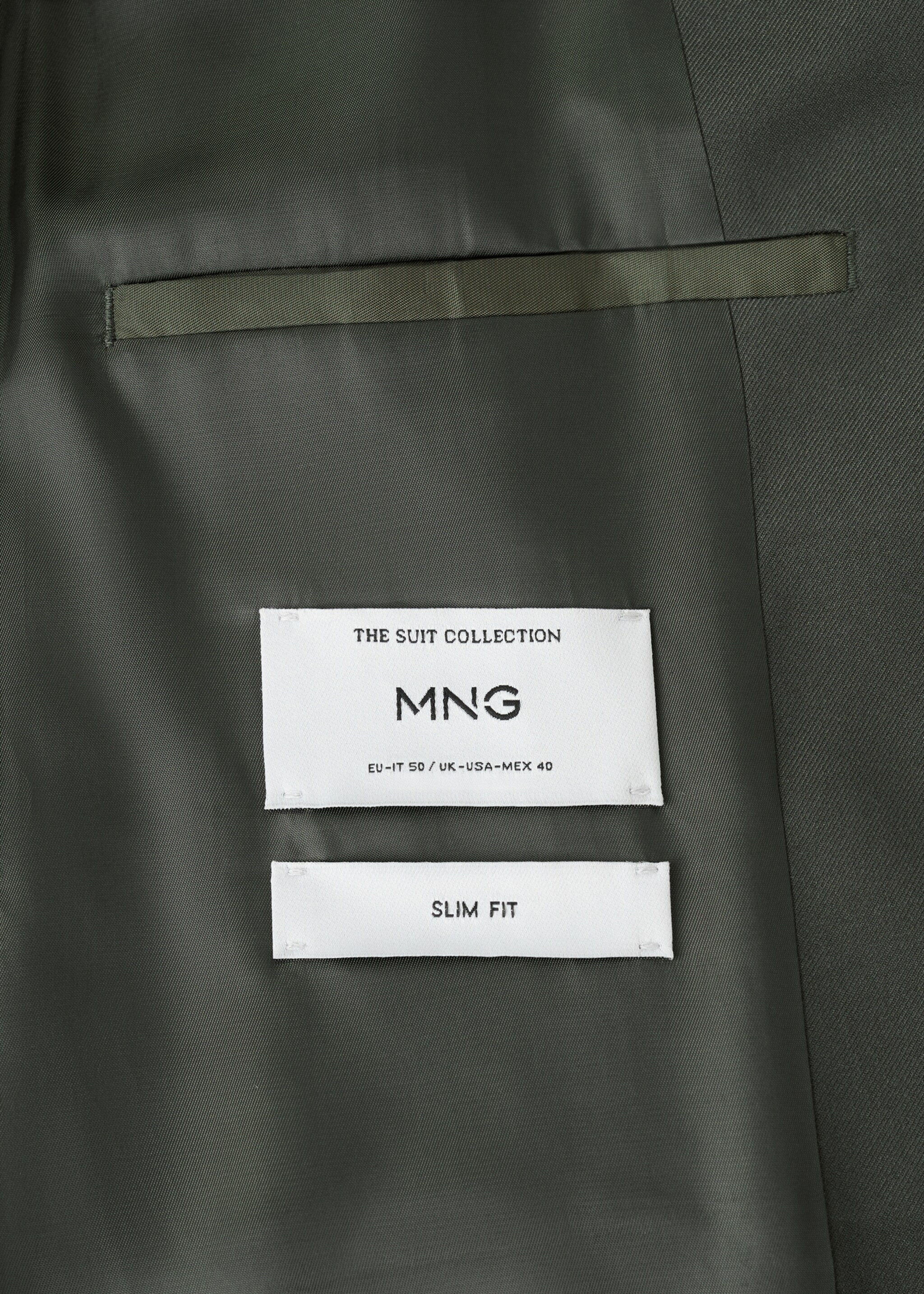 Milan slim-fit suit jacket - Details of the article 0, Khaki. Ref: 27041193-00.