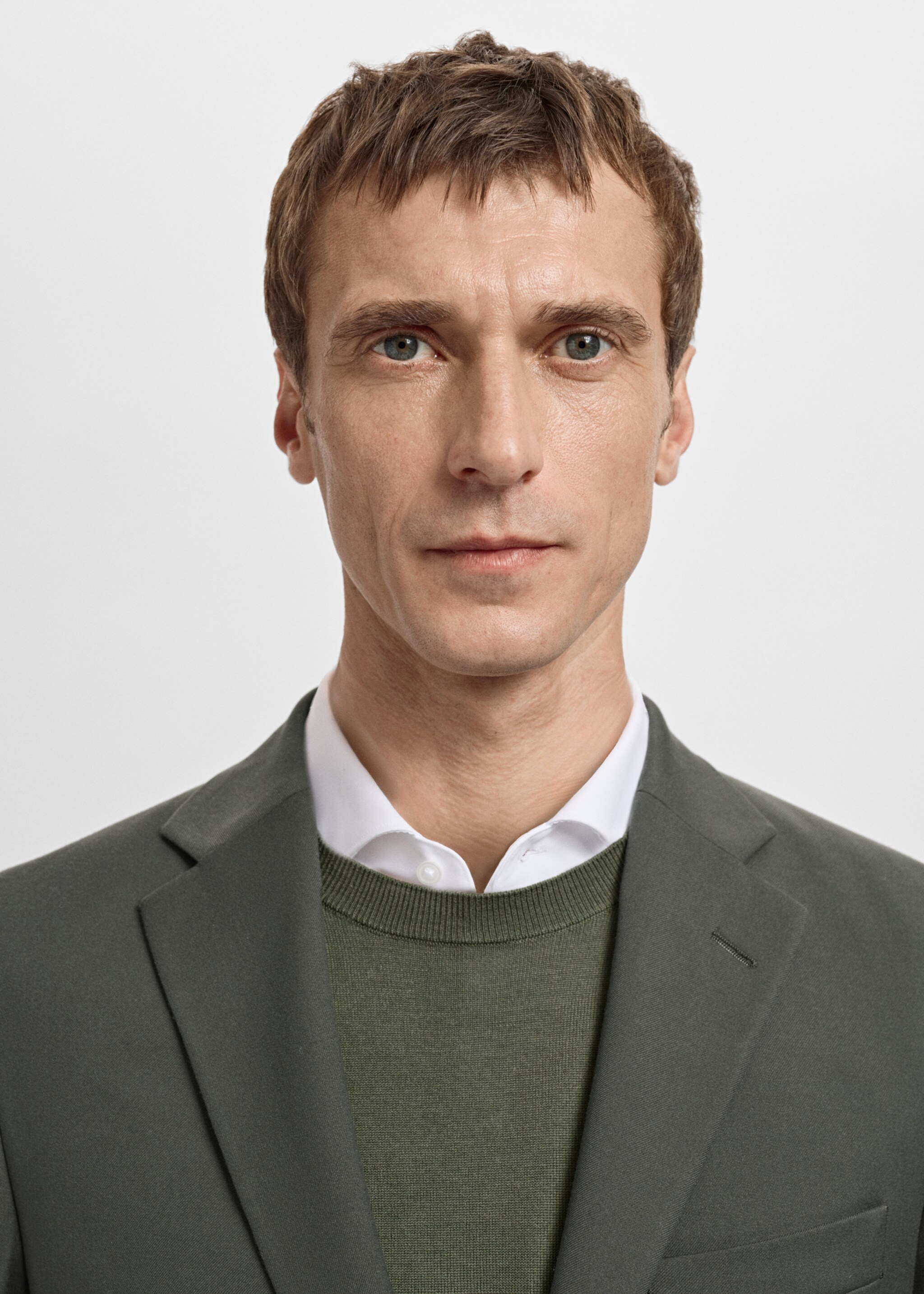 Milan slim-fit suit jacket - Details of the article 1, Khaki. Ref: 27041193-00.