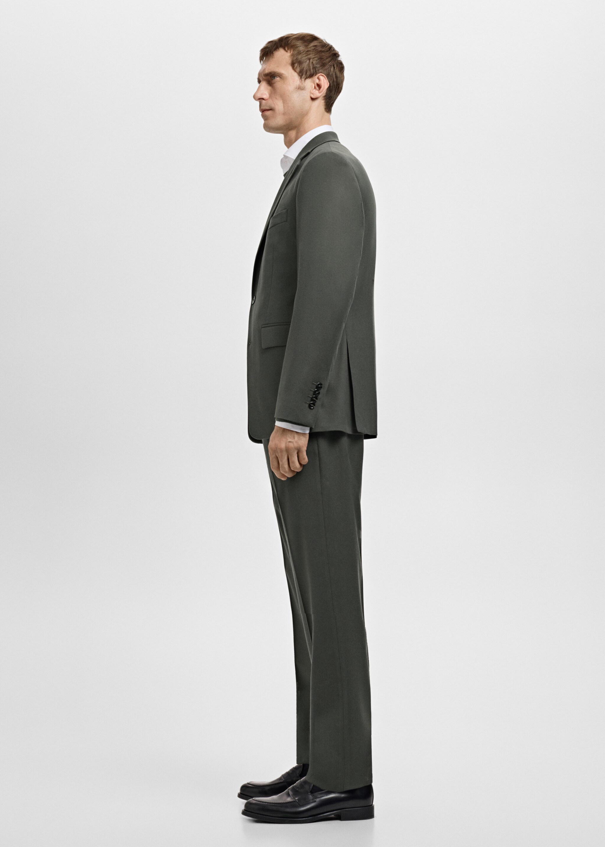 Milan slim-fit suit jacket - Details of the article 2, Khaki. Ref: 27041193-00.