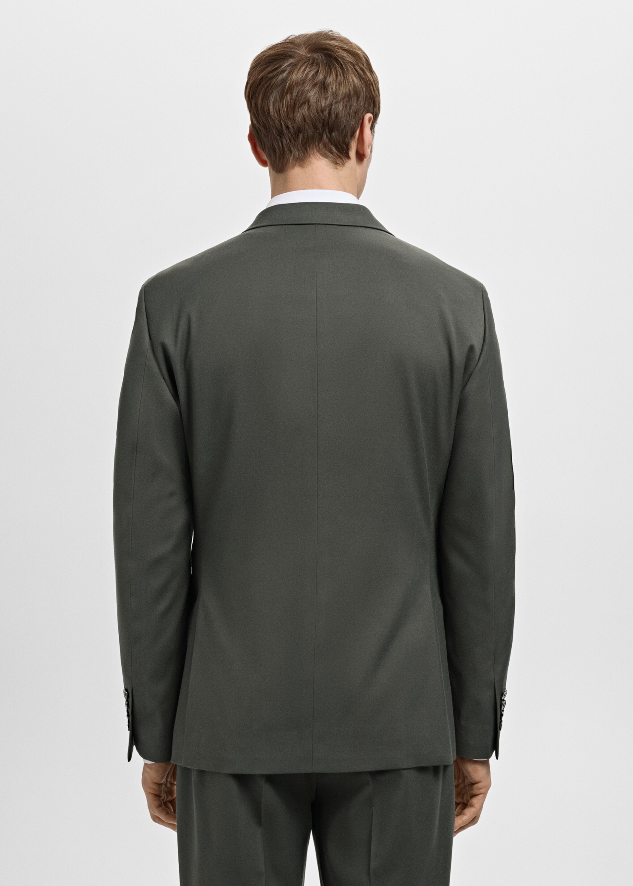 Milan slim-fit suit jacket - Reverse of the article, Khaki. Ref: 27041193-00.