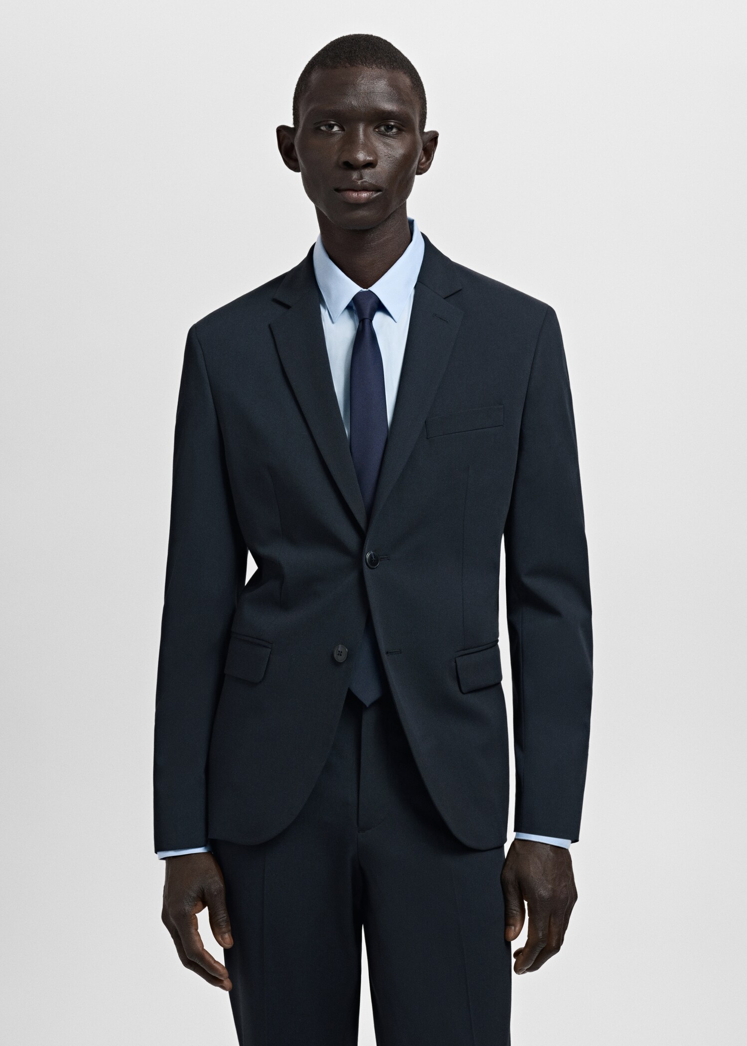 Super slim-fit suit jacket in stretch fabric - Medium plane