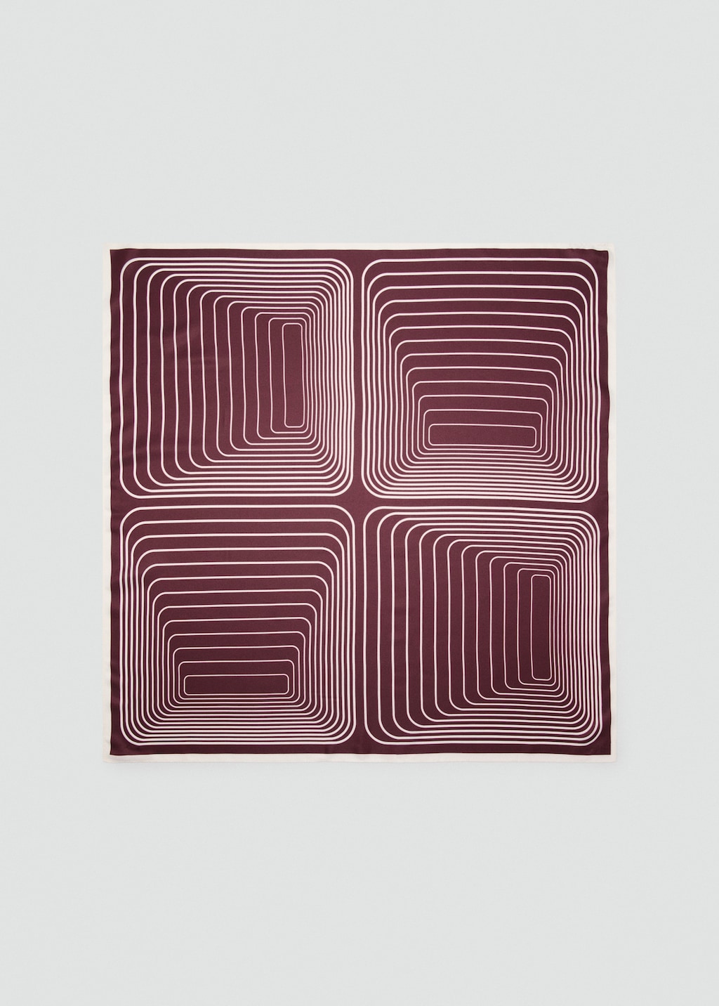 Satin check-print scarf