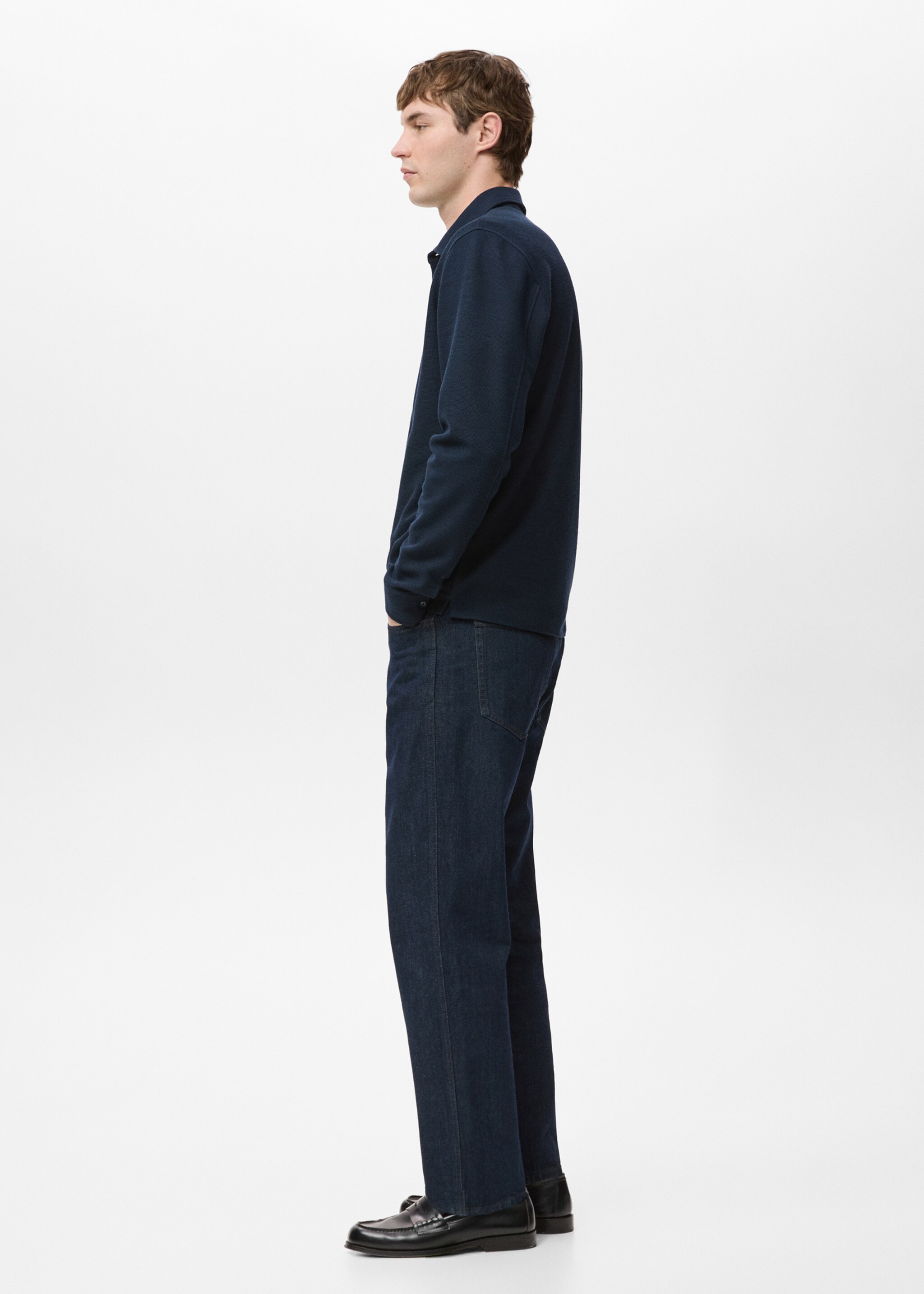 Regular fit cotton jeans - Details of the article 2, Open Blue. Ref: 27041199-00.