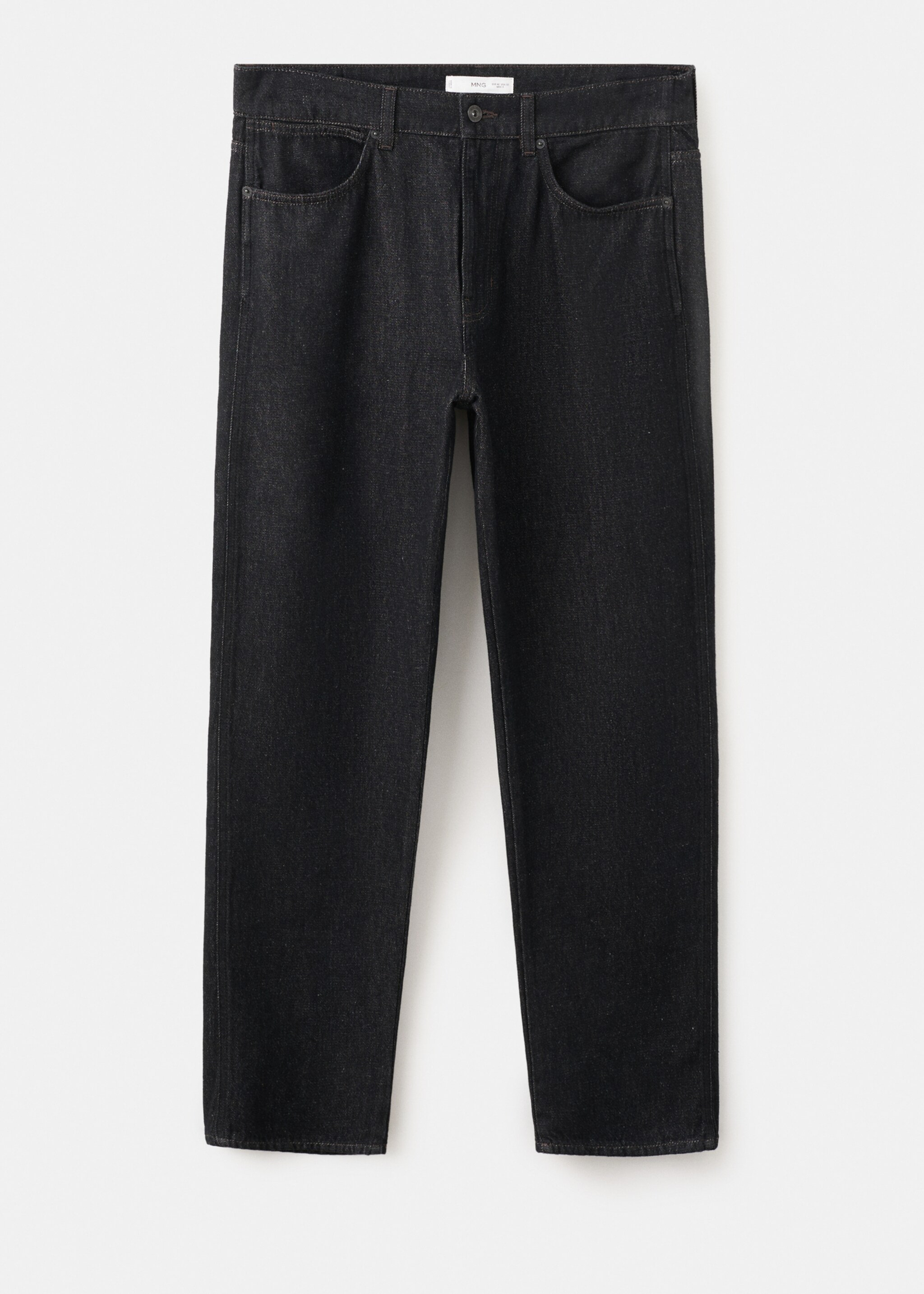 Regular-Fit-Baumwollhose - Artikel ohne Model, Black denim. Ref: 27041200-00.