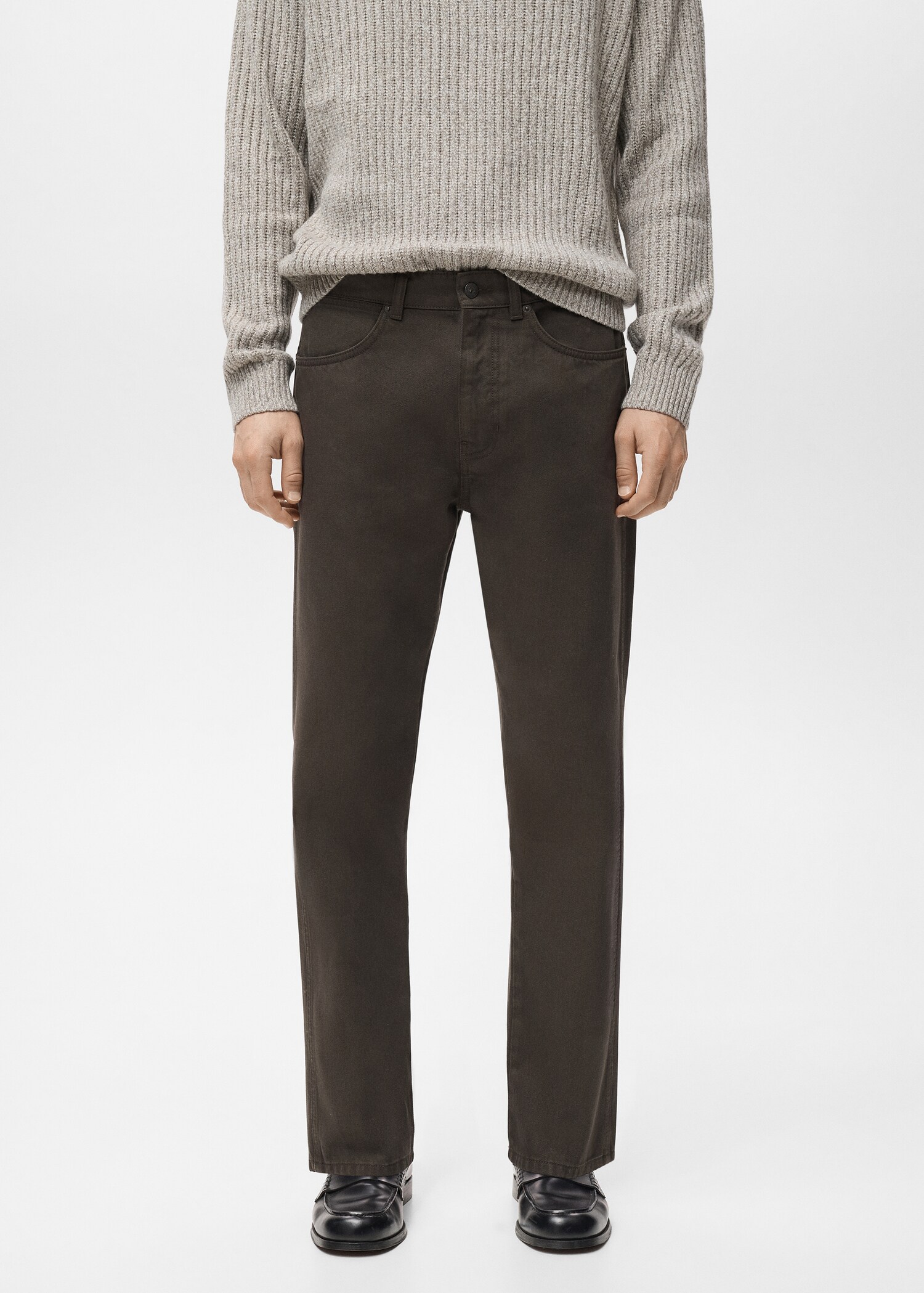 Regular-Fit-Baumwollhose - Mittlere Ansicht