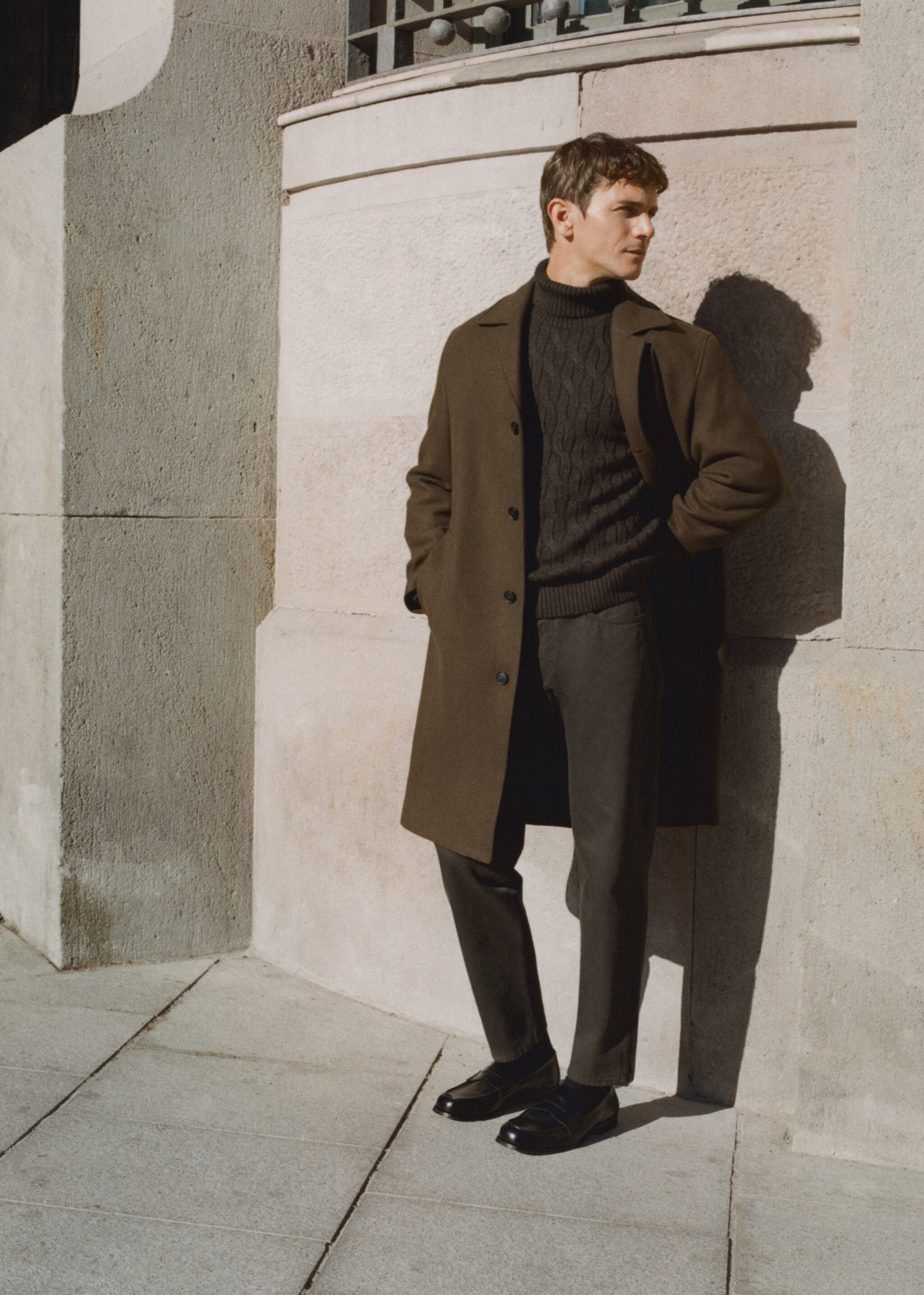 Regular fit cotton jeans - Details of the article 5, Chocolate. Ref: 27041201-00.