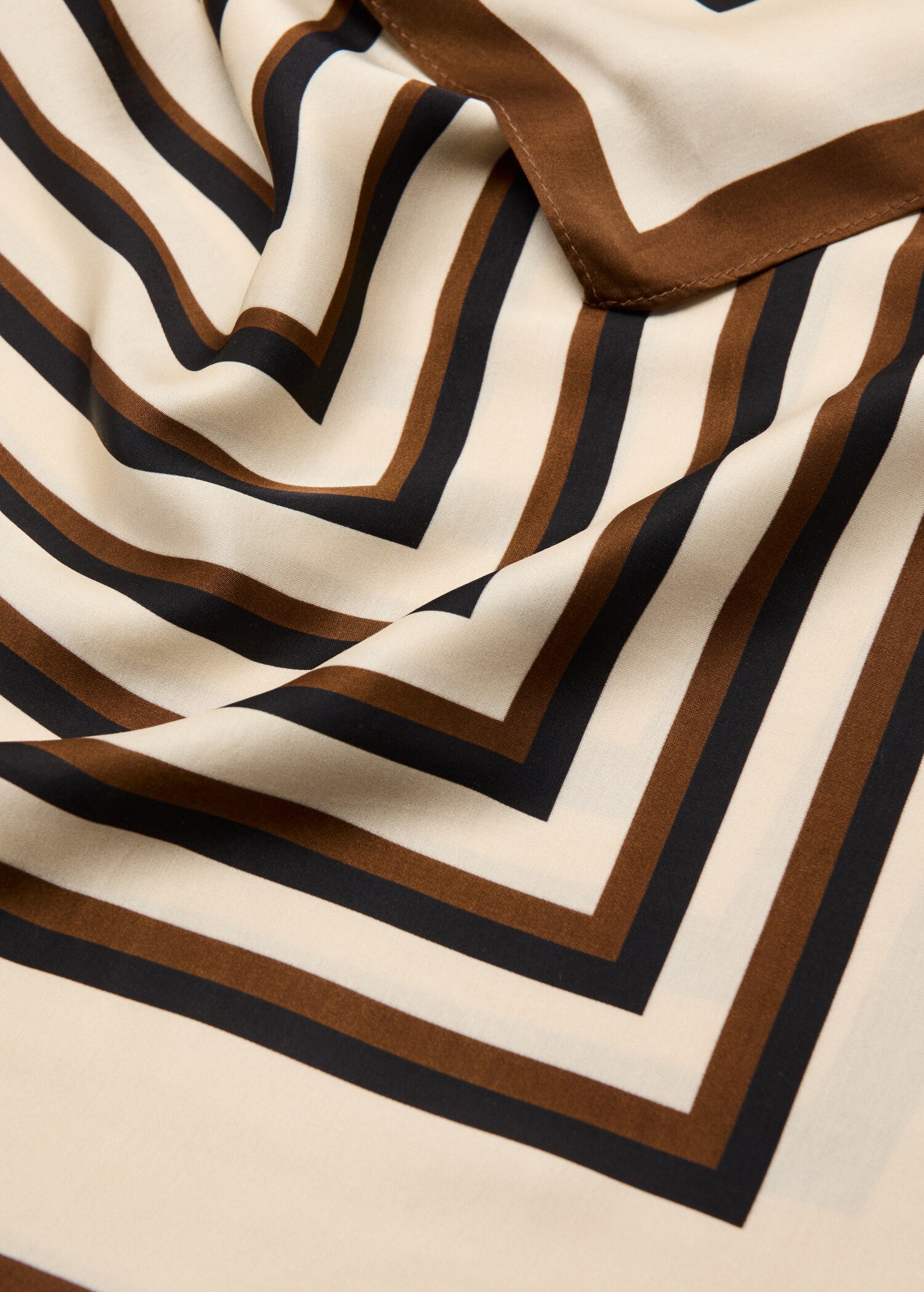 Geometric stripe-print scarf - Medium plane